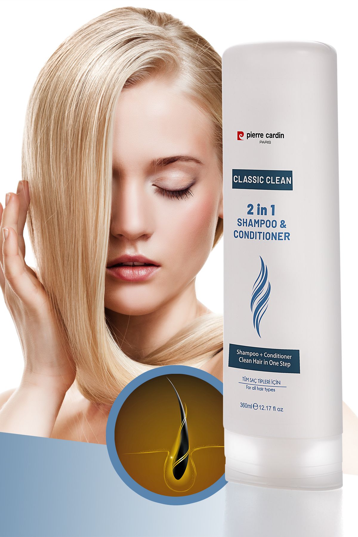 Pierre Cardin-2 in 1 Shampoo & Conditioner - 360 ml 3