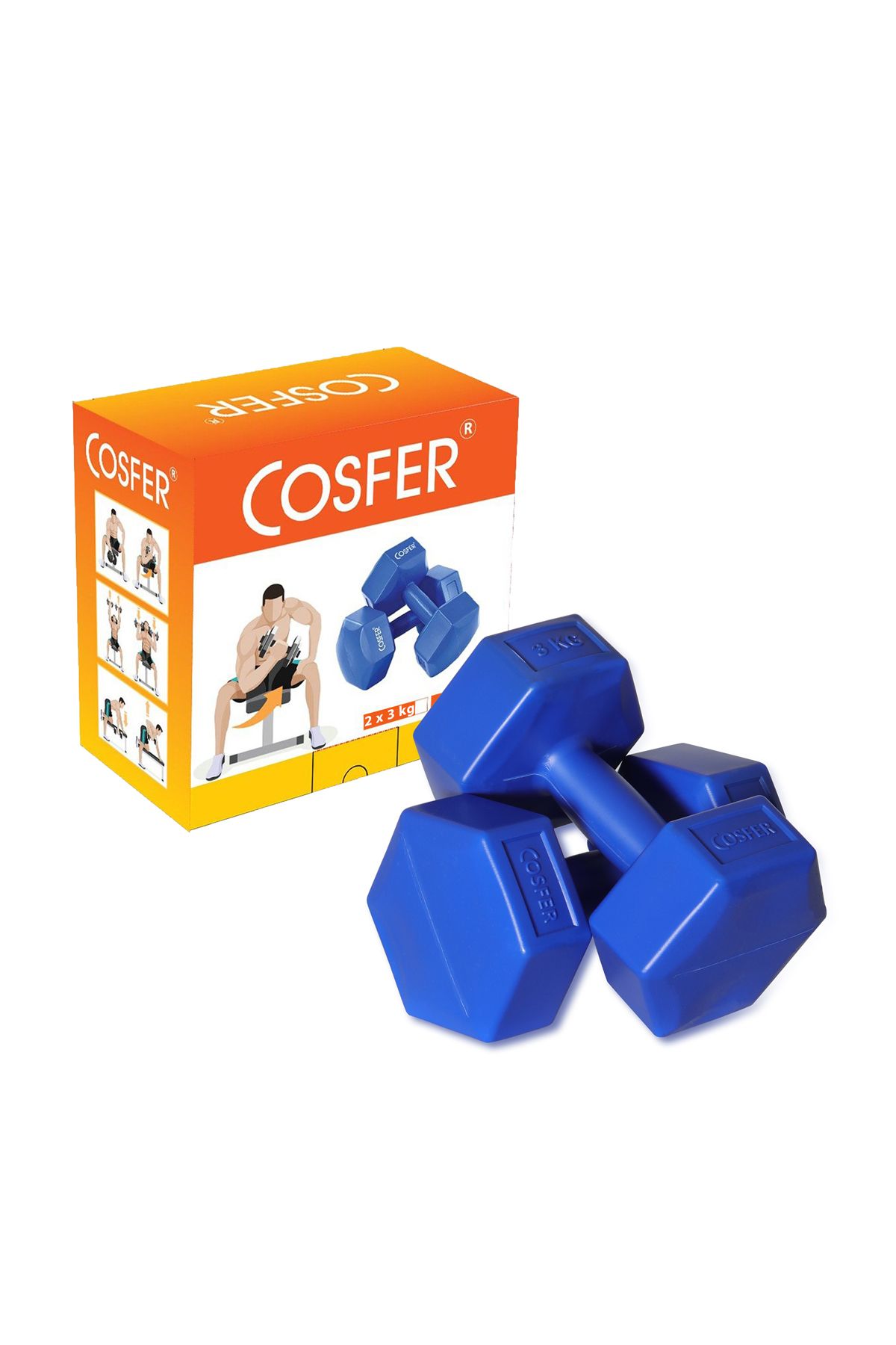 Cosfer 3 Kg X2 Adet Plastik Dambıl