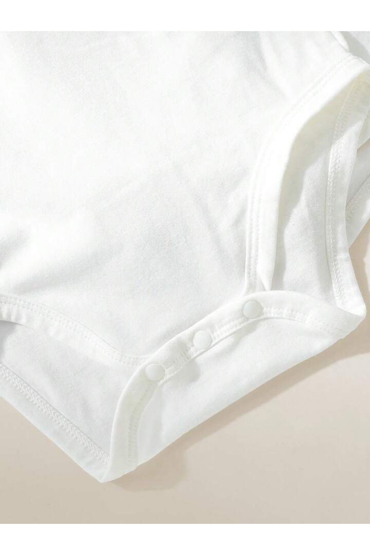 MADALİNA %100 Pamuklu 4'lü Set Sıfır Kol Krem Renk Bebek Body fotoğrafı 4 (önizleme)