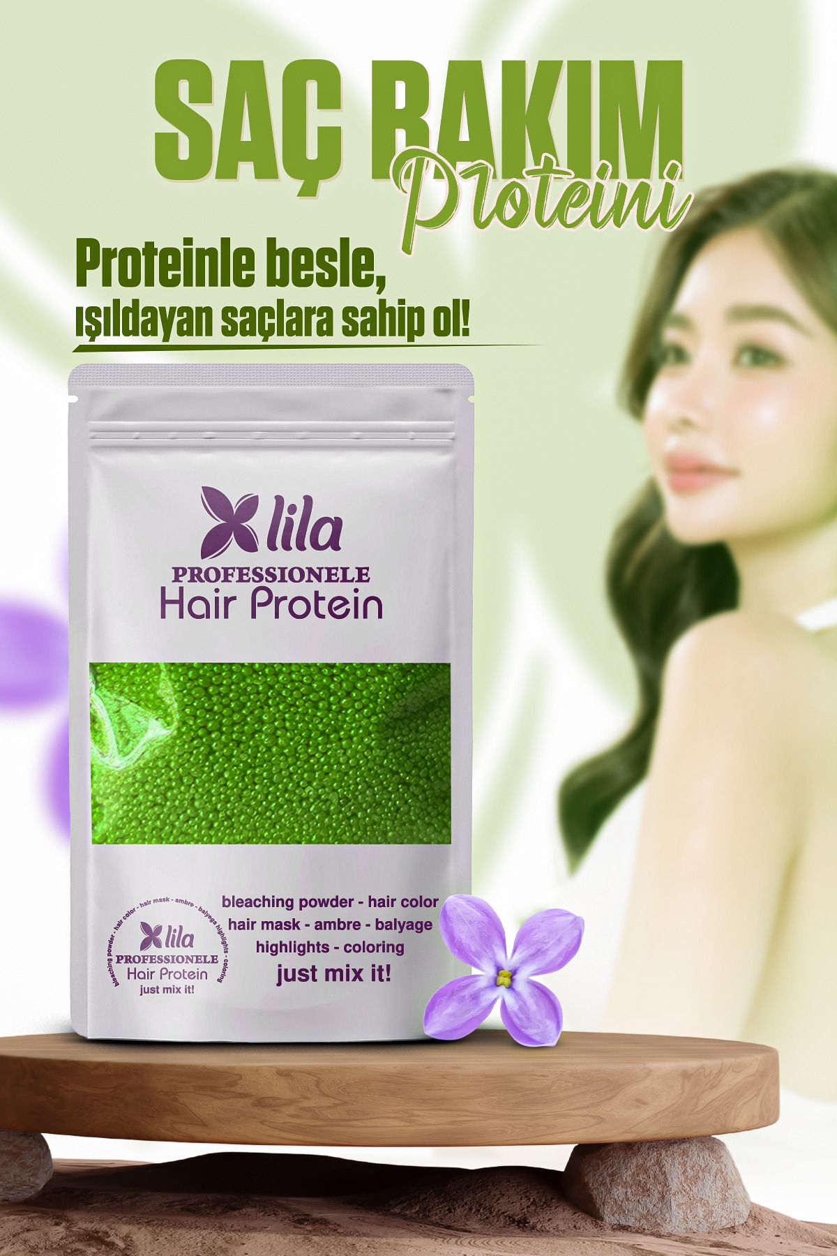 LilaHair Ekstra A Vitaminli Saç Bakım Proteini Kokulu - Yıpranmalara Karşı Özel Ürün 50gr