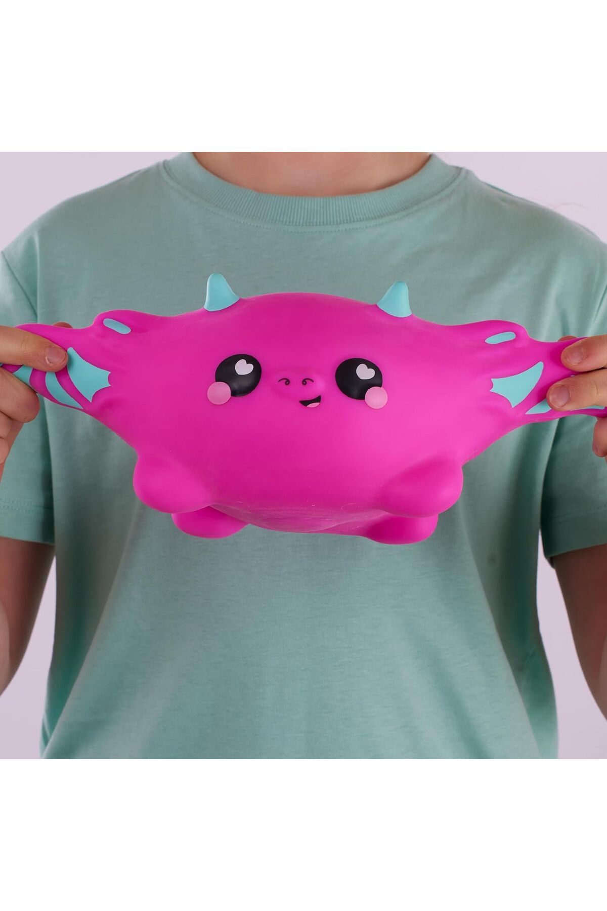 Smooshzees-Snugzees, Dinky, Pink Dragon, Collectable Characters, Supersoft, Cuddly and Squishy 5