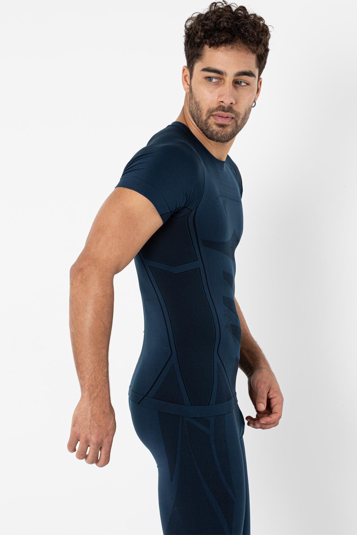 MioFit-Tricou sport cu mânecă scurtă fără cusături Cool Dry pentru bărbați 2