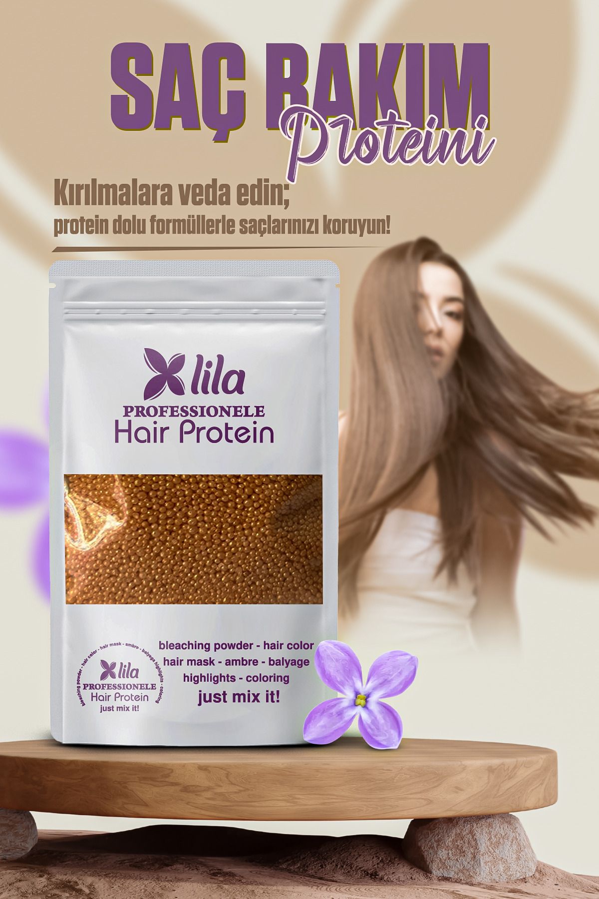 LilaHair Saç Bakım Proteini - Yıpranmalara Karşı Özel Ürün 50gr