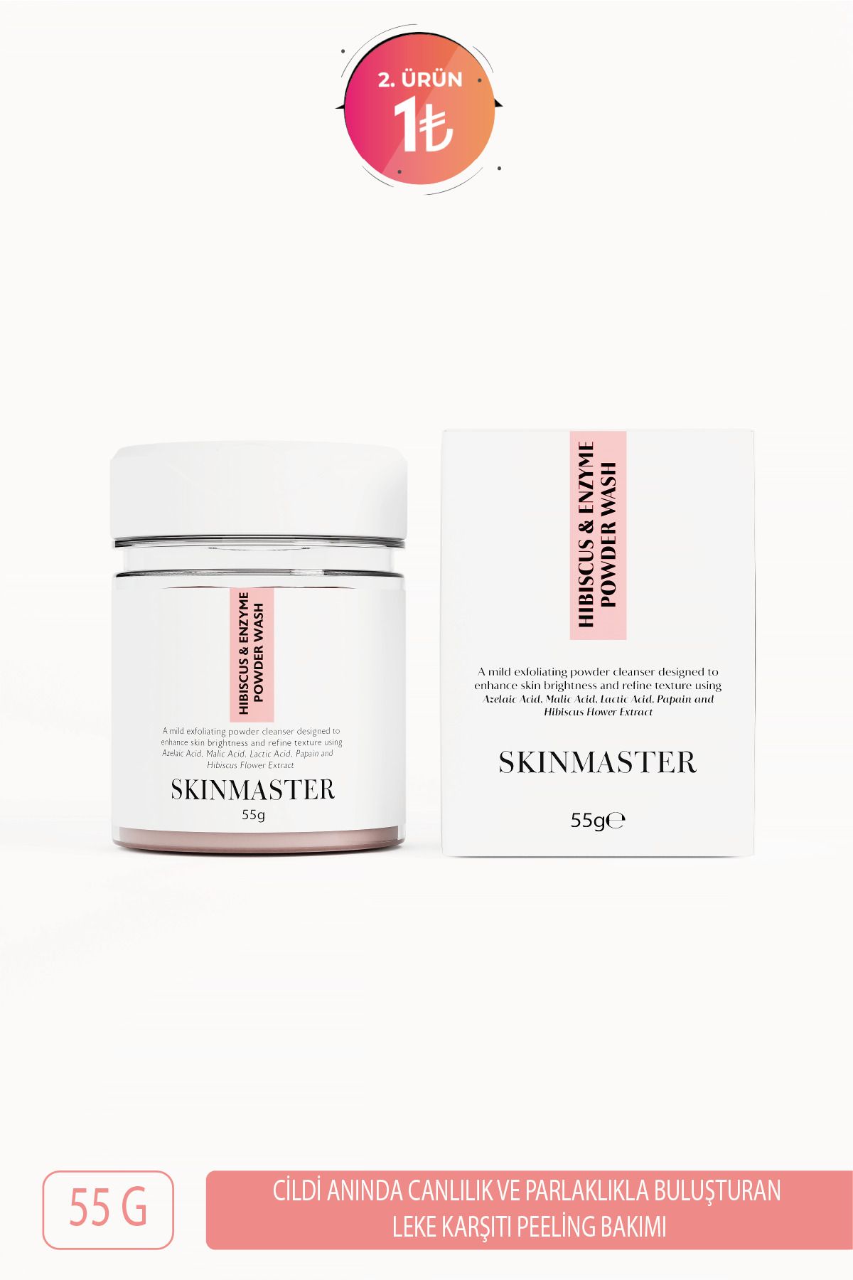 SkinMaster Leke Karşıtı ve Arındırıcı Enzim Peeling Toz Temizleyici 55 gr