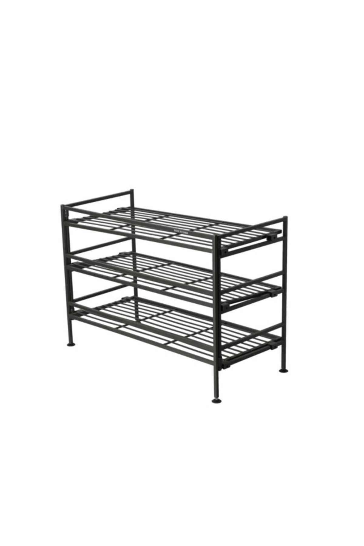 Seville Classics-3-Tier Elegant and Modern Design Rectangular Shoe Rack 6