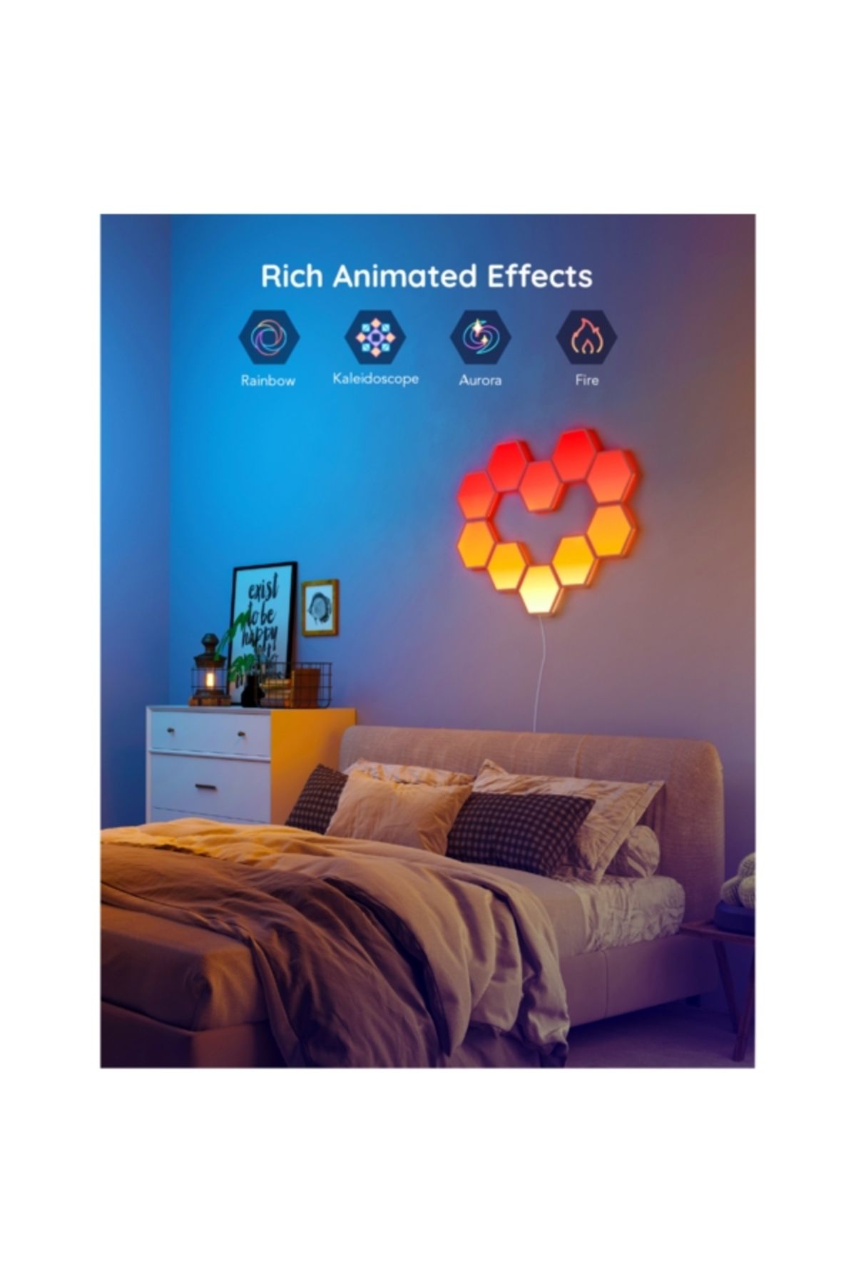 Govee-10-Piece Smart Control Glide Hexa Light Panels 7