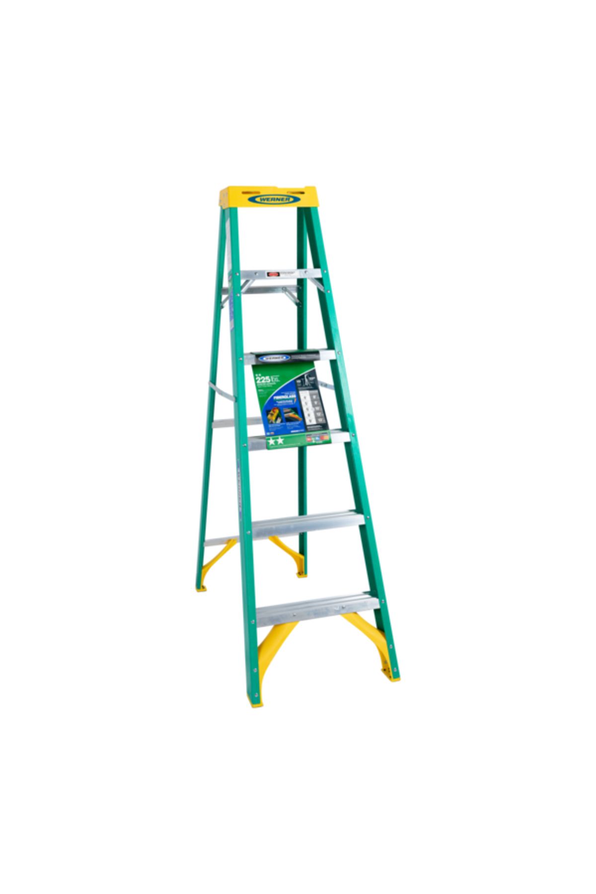 WERNER-Type II Durable and Sturdy Fiberglass Step Ladder 6ft 6