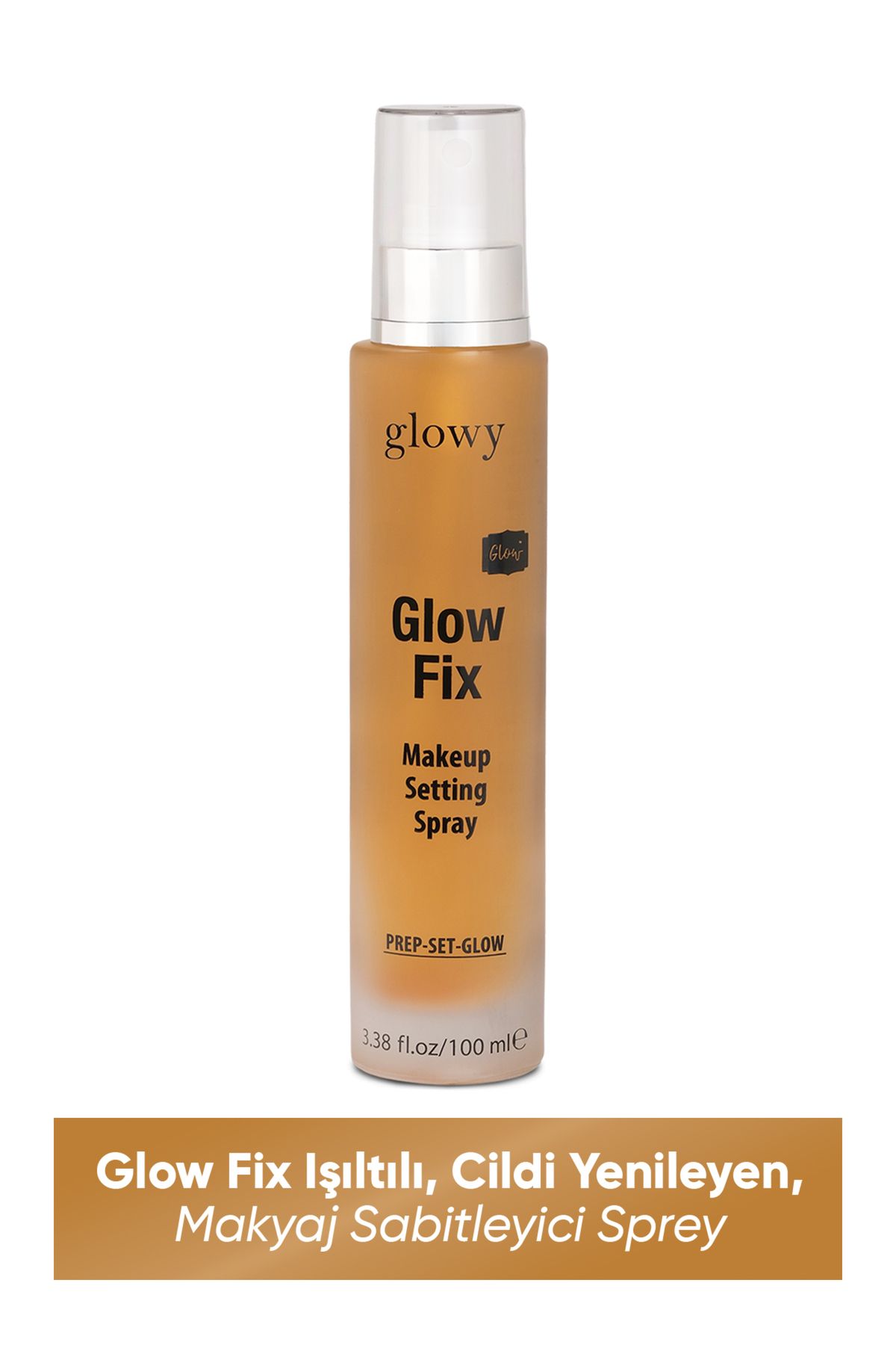 GLOWY Glow Fix Işıltılı, Cildi Yenileyen, Makyaj Sabitleyici Sprey 100ml