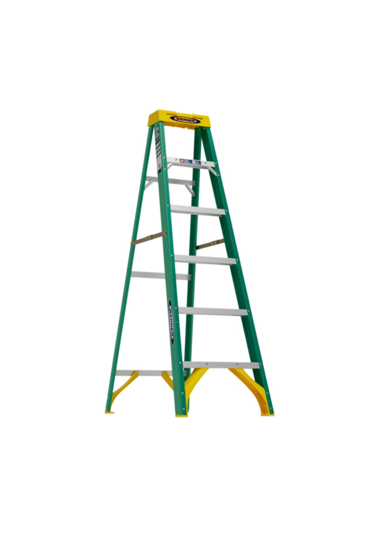 WERNER-Type II Durable and Sturdy Fiberglass Step Ladder 6ft 1