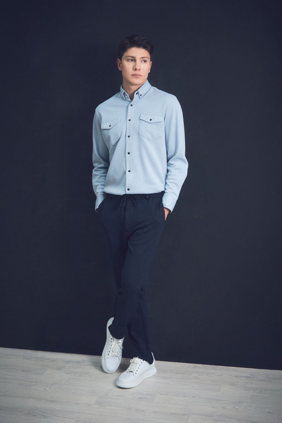 Fulla Moda-Double Pocket Snap Shirt 2