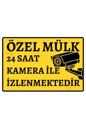 Hayg Equipment Özel Mülk - 24 Saat Kamera ile İzlenmektedir Alüminyum Uyarı L...