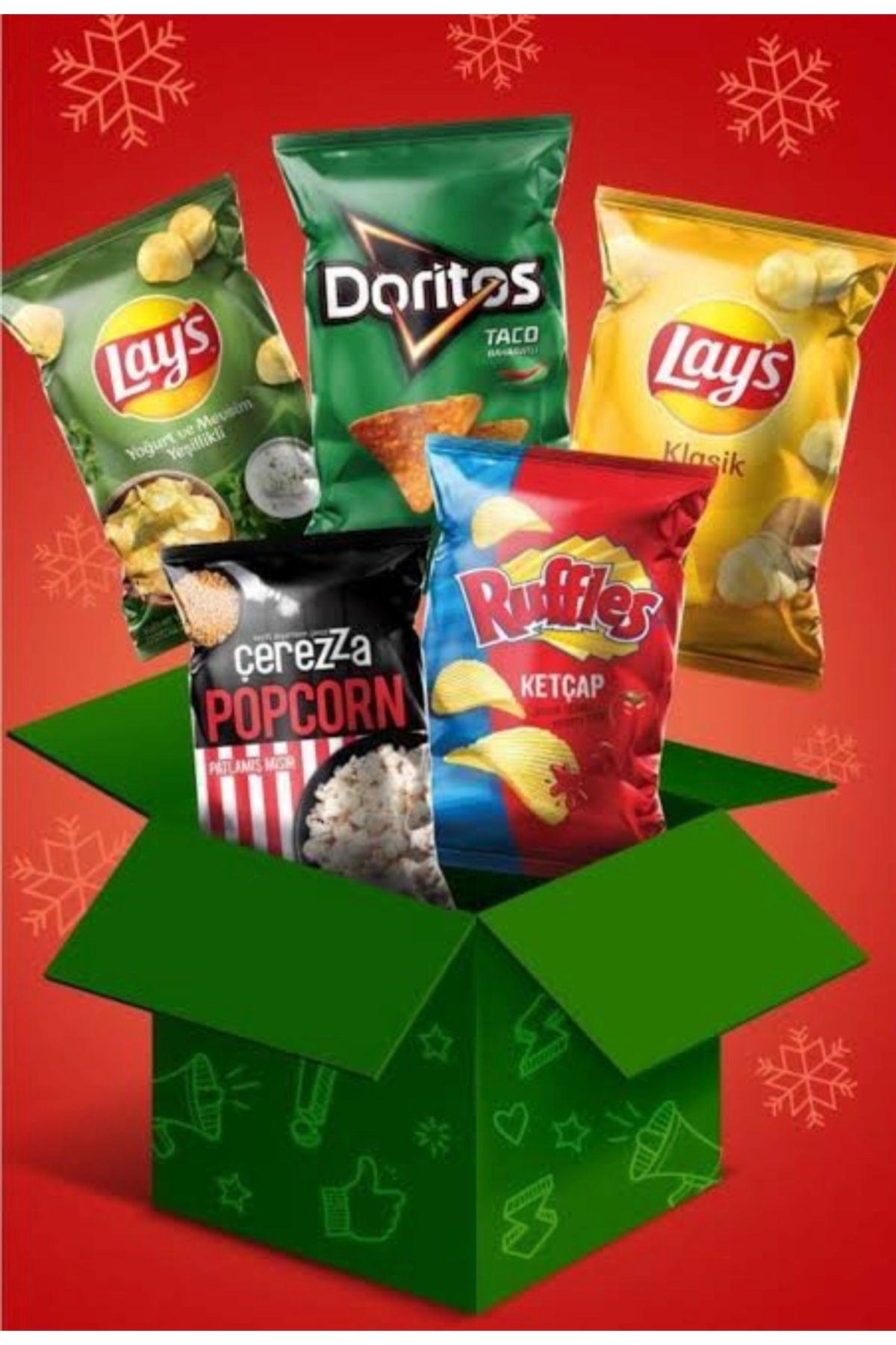 PepsiCo Kış cips paketi (lays,ruffles,doritos,çerezza