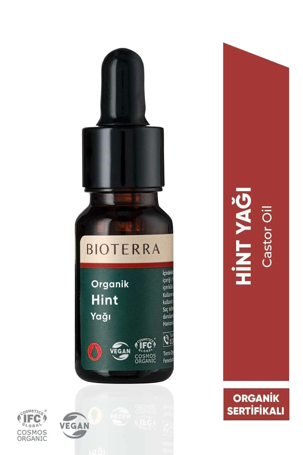 Bioterra Organik Hint Yağı - Organic Virgin Castor Oil 10 ml