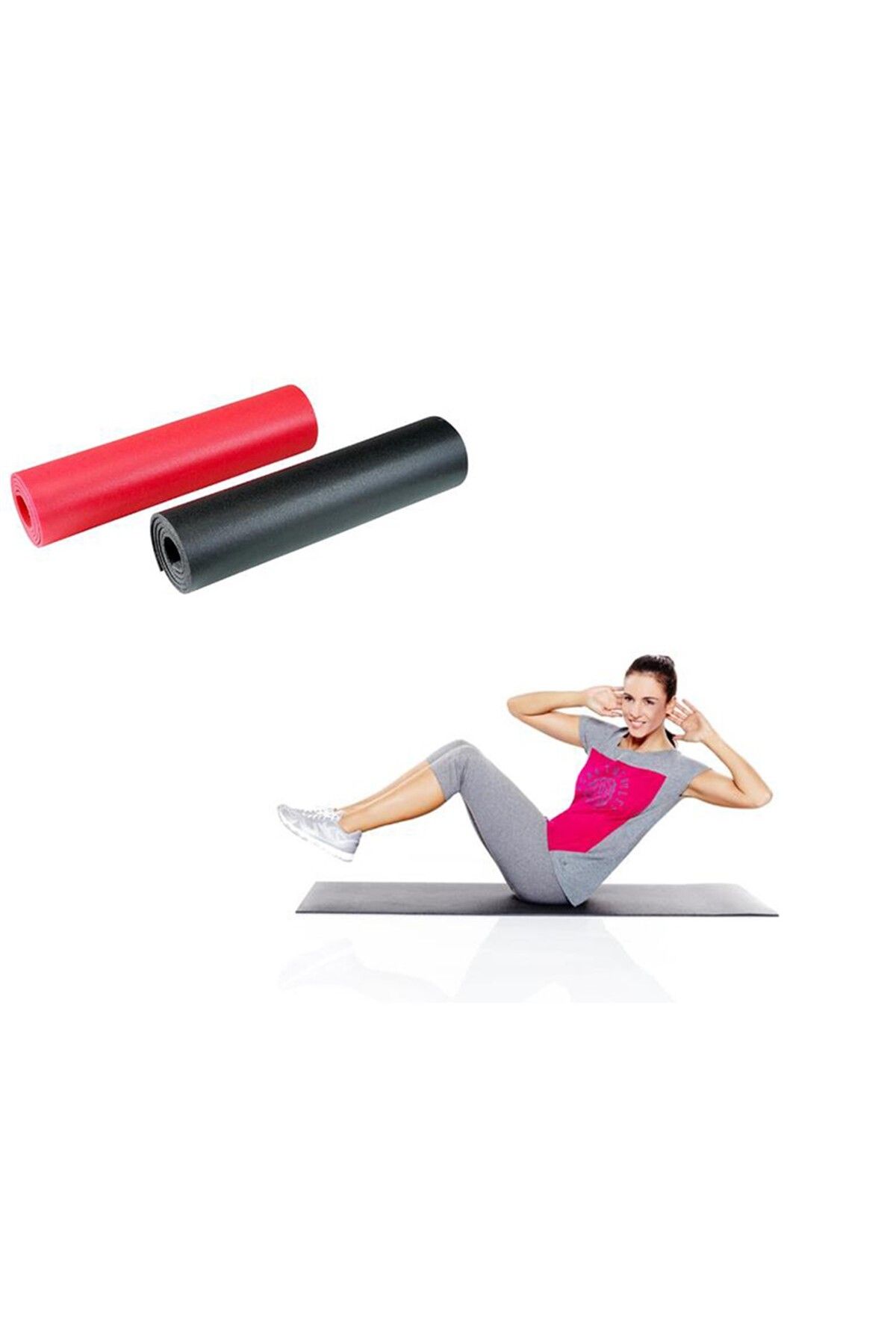 Fitness Gym Matı Jimnastik Spor Minderi 140 x 50 cm 6,5 mm Asorti