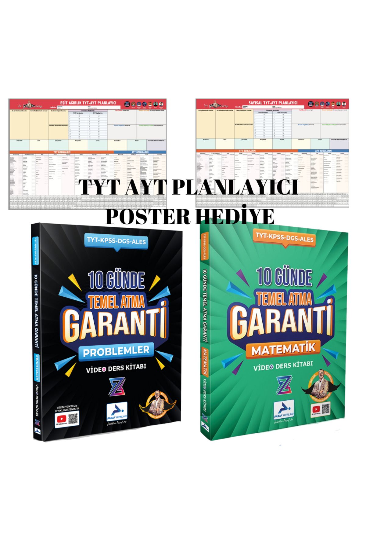 Bıyıklı Matematik 2PLİ TEMEL ATMA GARANTİ 10 GÜNDE PROBLEMLER MATEMATİK TYT AYT PLANLAYICI POSTER HEDİYE