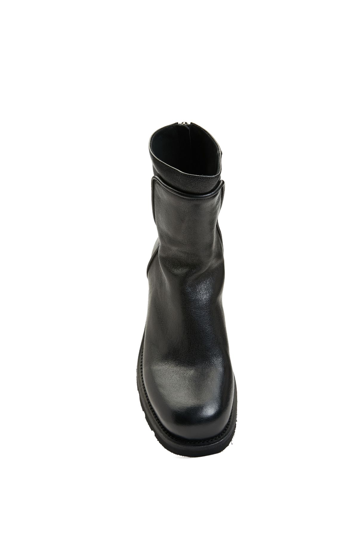 Pantanetti-Men's Black Leather Boots Size: 44.5 4