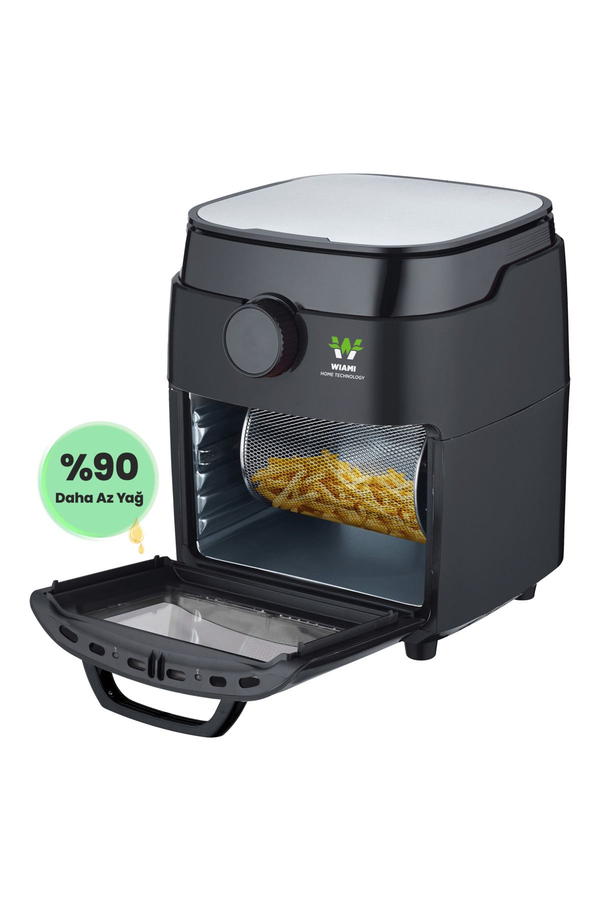 WİAMi Air Fryer 12 Litre Siyah Oven Akıllı Fritöz 699HSERI