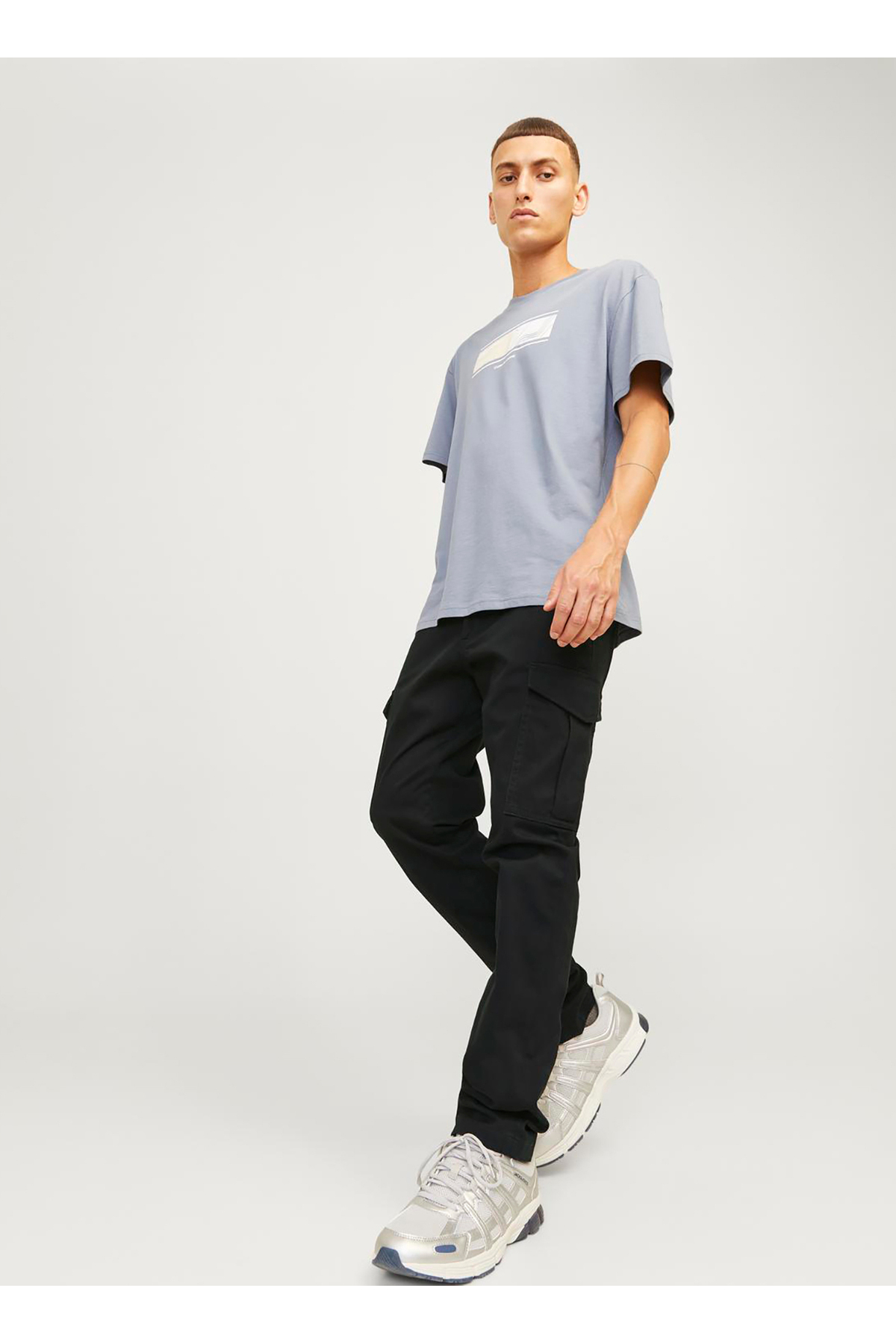 شلوار مردانه مشکی کمر معمولی مدل JPSTMARCO JJSANTIAGO CARGO MG جک اند جونز شلوار Jack & Jones