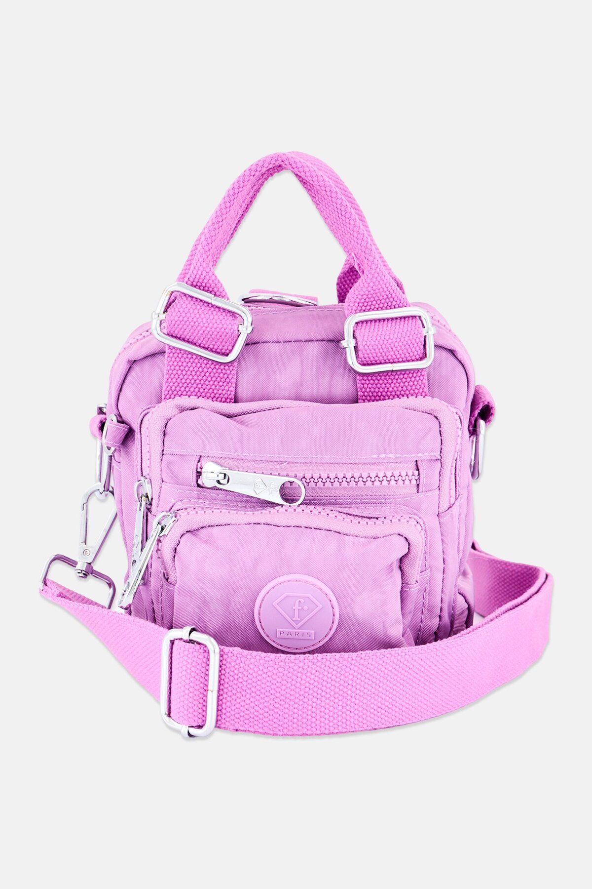 I Love Fashion-Women Brand Logo Cross Body bag 17 L x 17 H x 6 W cm, Purple 3