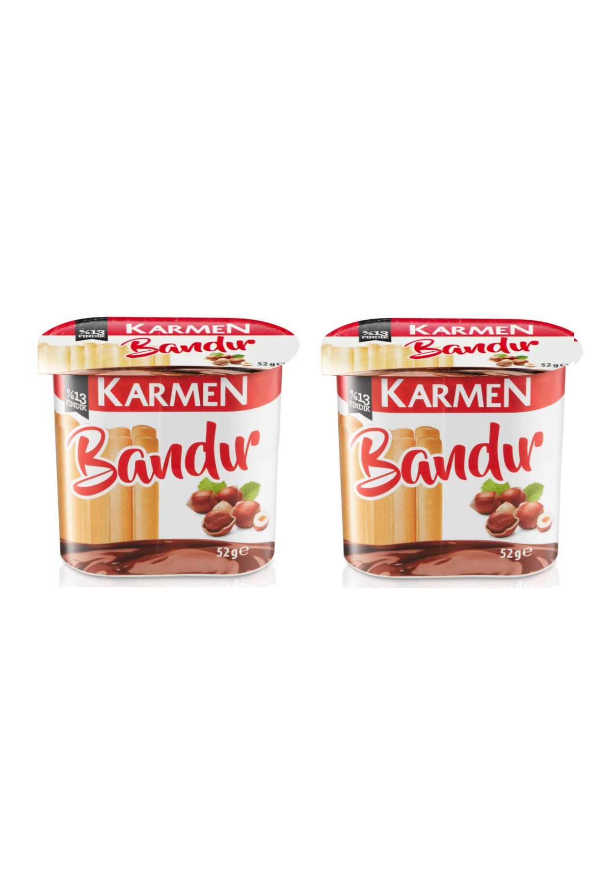 Karmen Bandır Fındık Kreması&grissini 52 g (2 Adet)