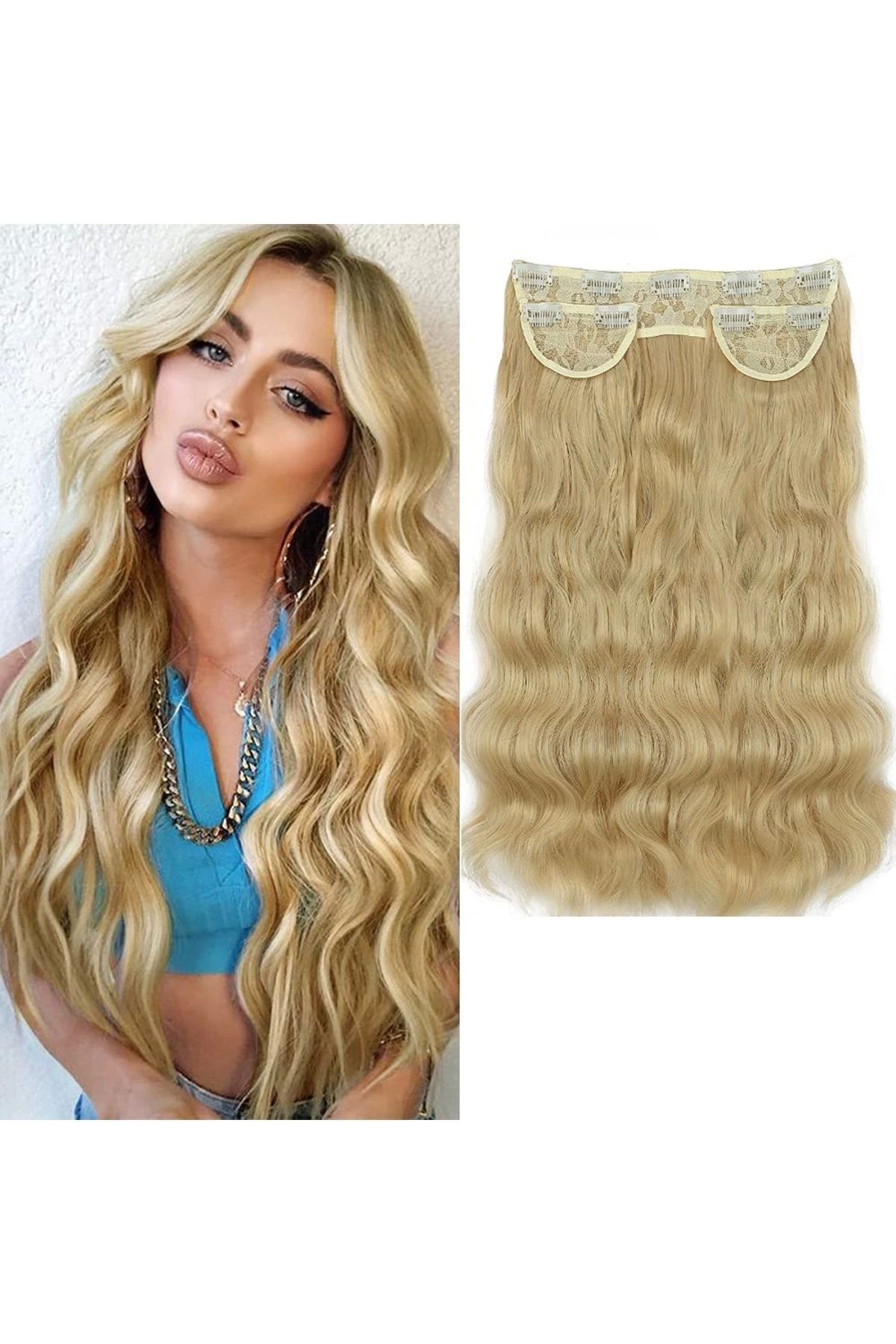 belle vista Platin Sarısı Afro Dalgalı – 65cm 190 Gr. Fiber Sentetik Çıt Çıt – Renk No:613