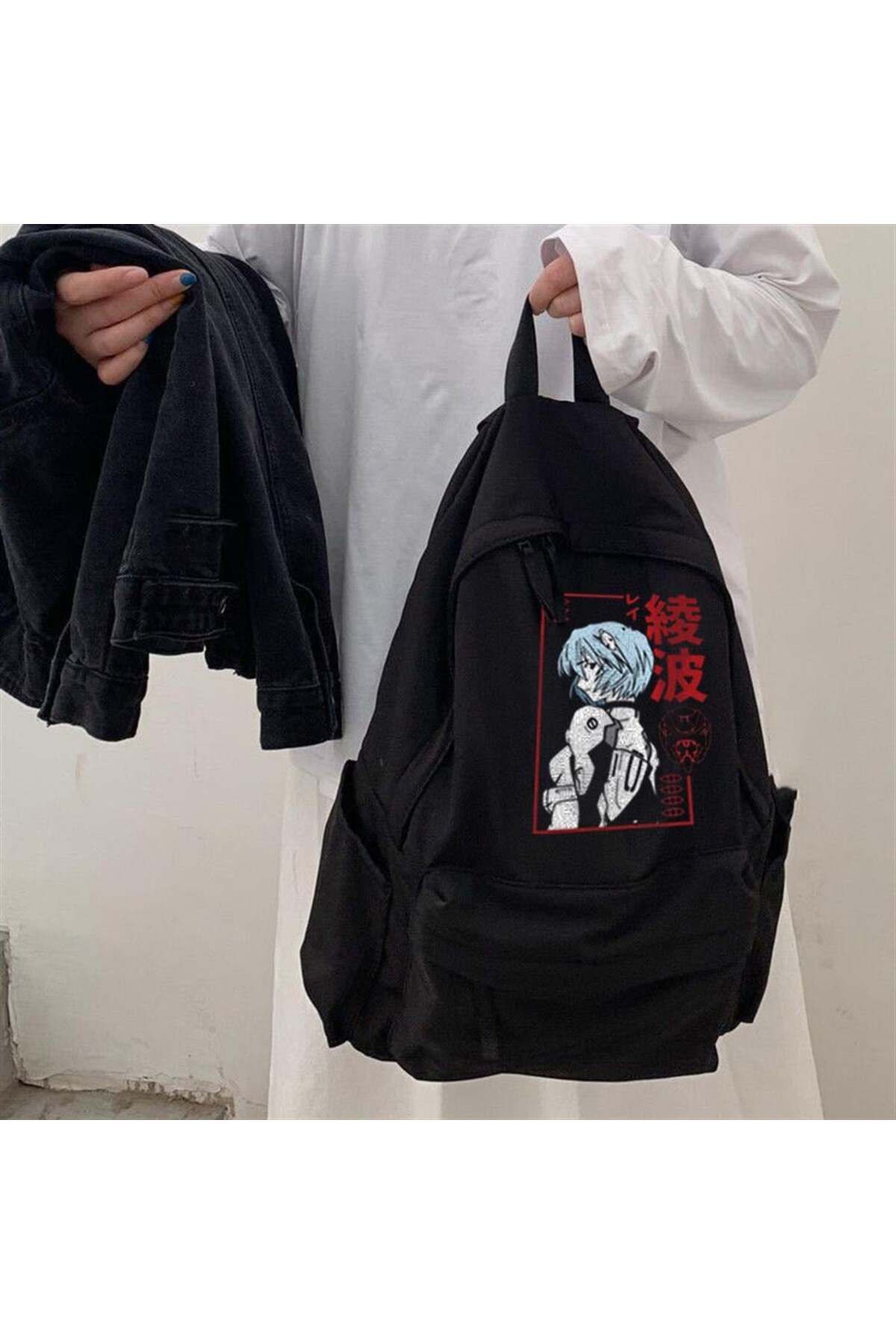 BAREM BUTİK Barem Butik  Rei Ayanami Baskılı Unisex Sırt Çantası