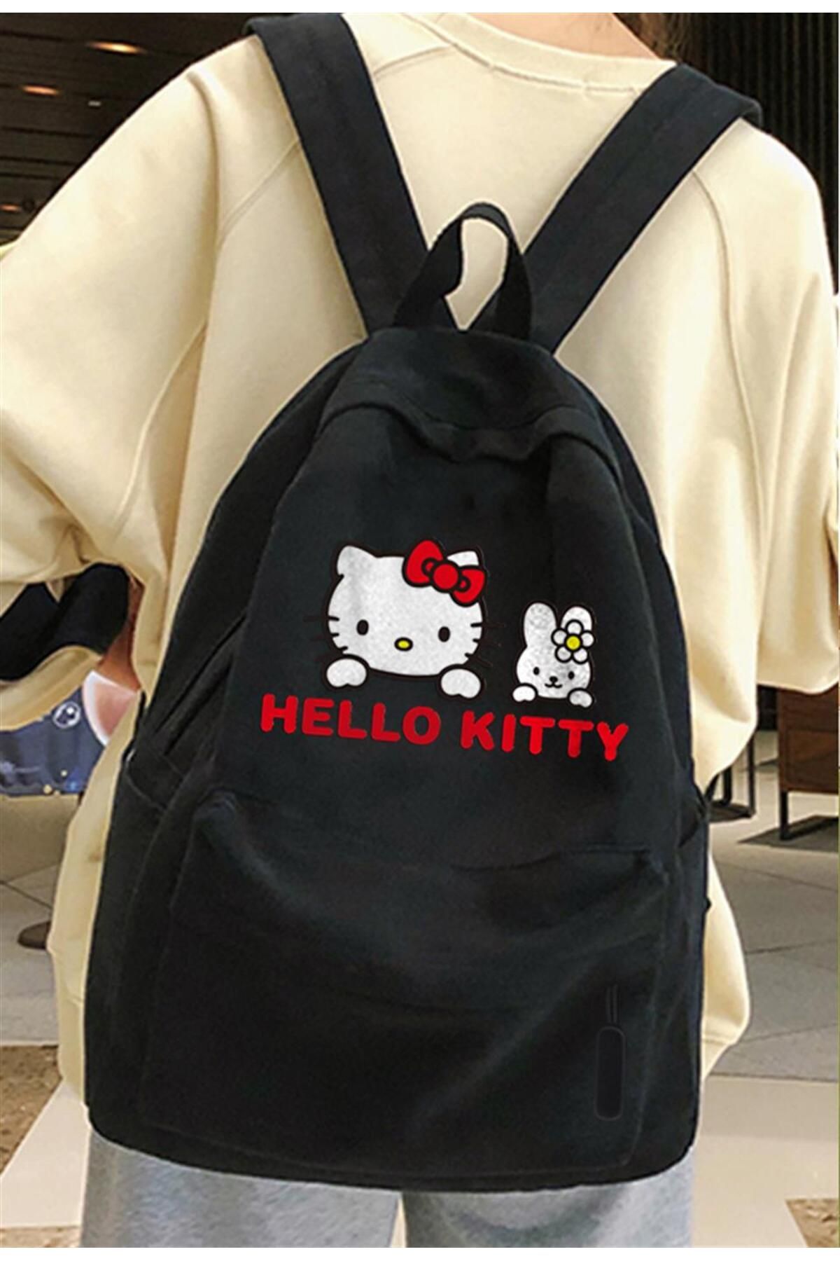 BAREM BUTİK Barem Butik  Hello Kitty Baskılı Unisex Sırt Çantası