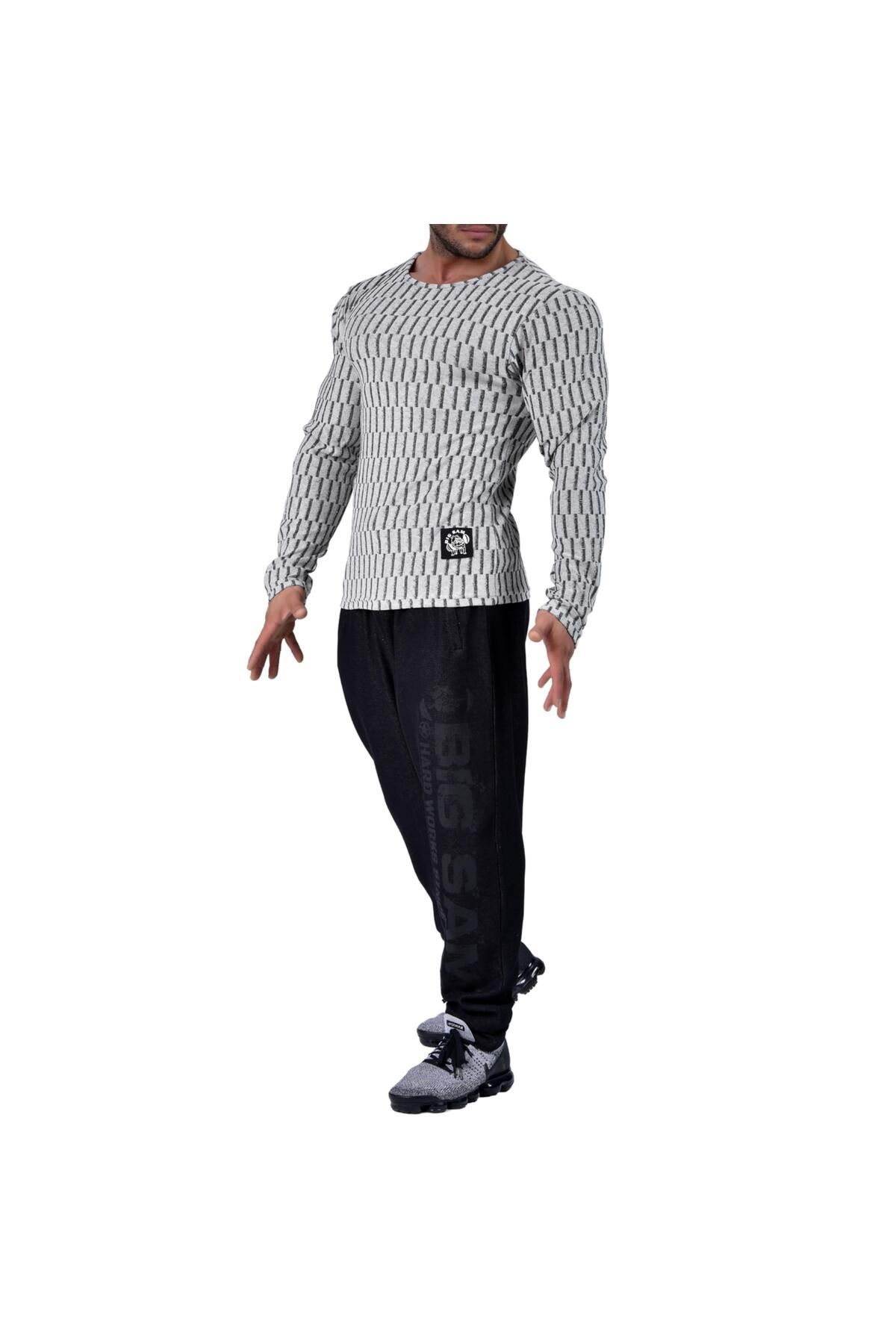 Big Sam-Natural Slim Fit Sweatshirt Big Sam 4636 5