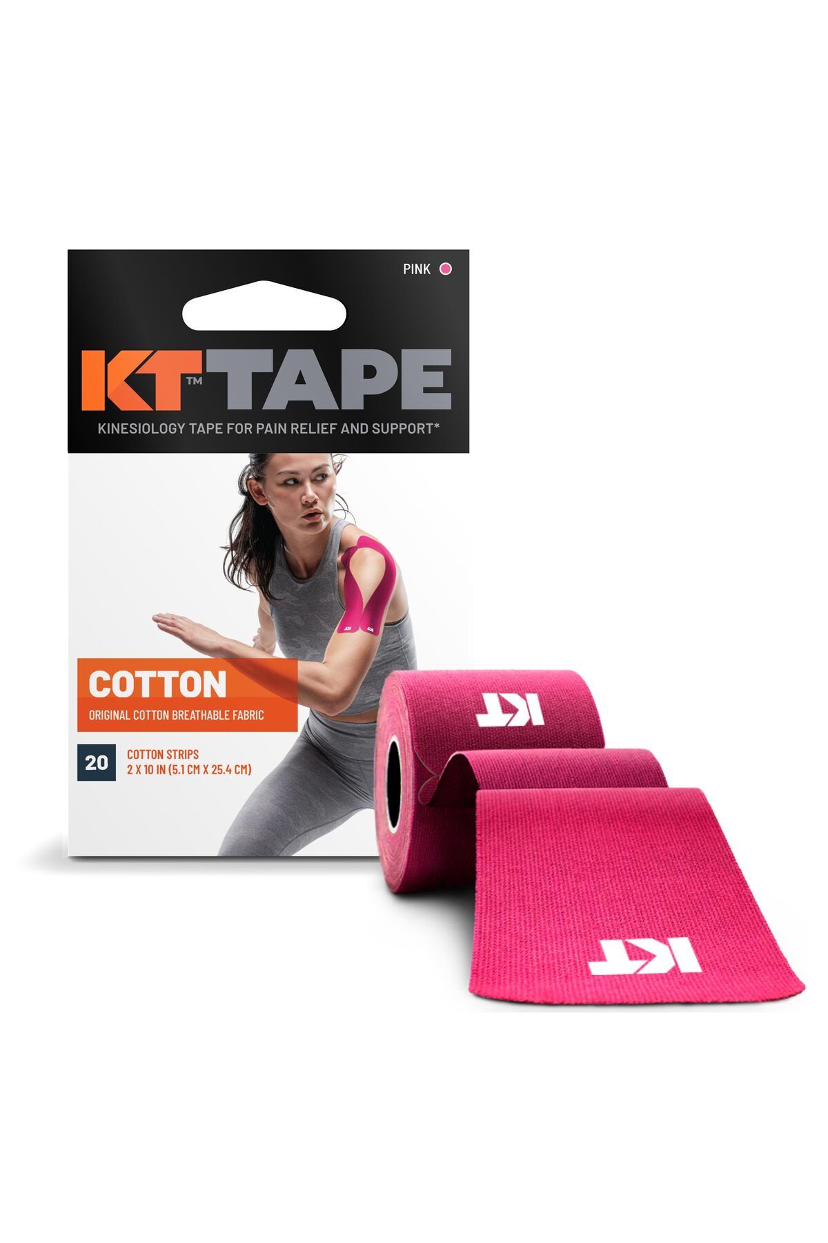 KT TAPE-ORIGINAL PRE-CUT 20 STRIP PINK 1