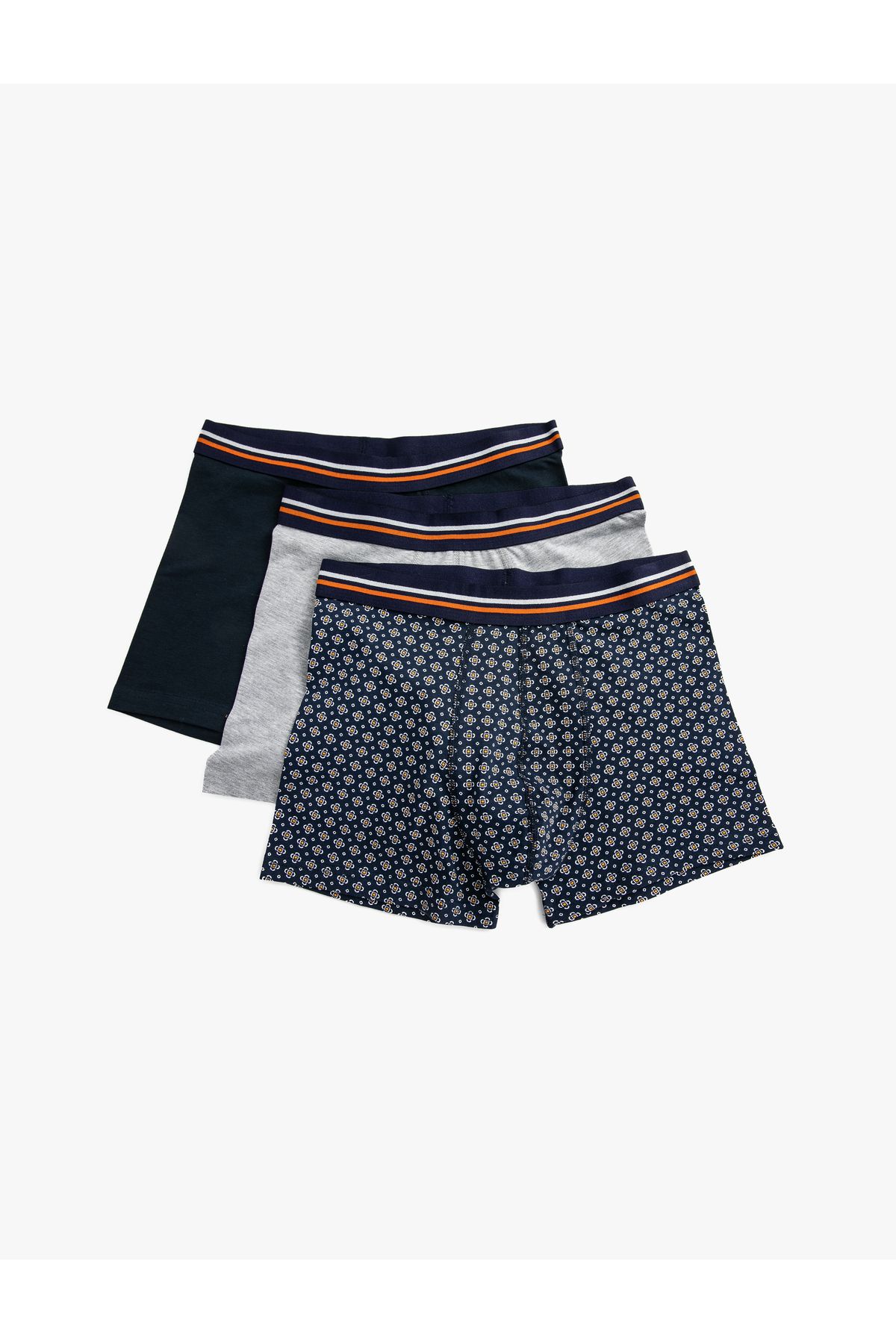 Koton-Cotton 3-Piece Boxer Set - Minimal Abstract Printed 4