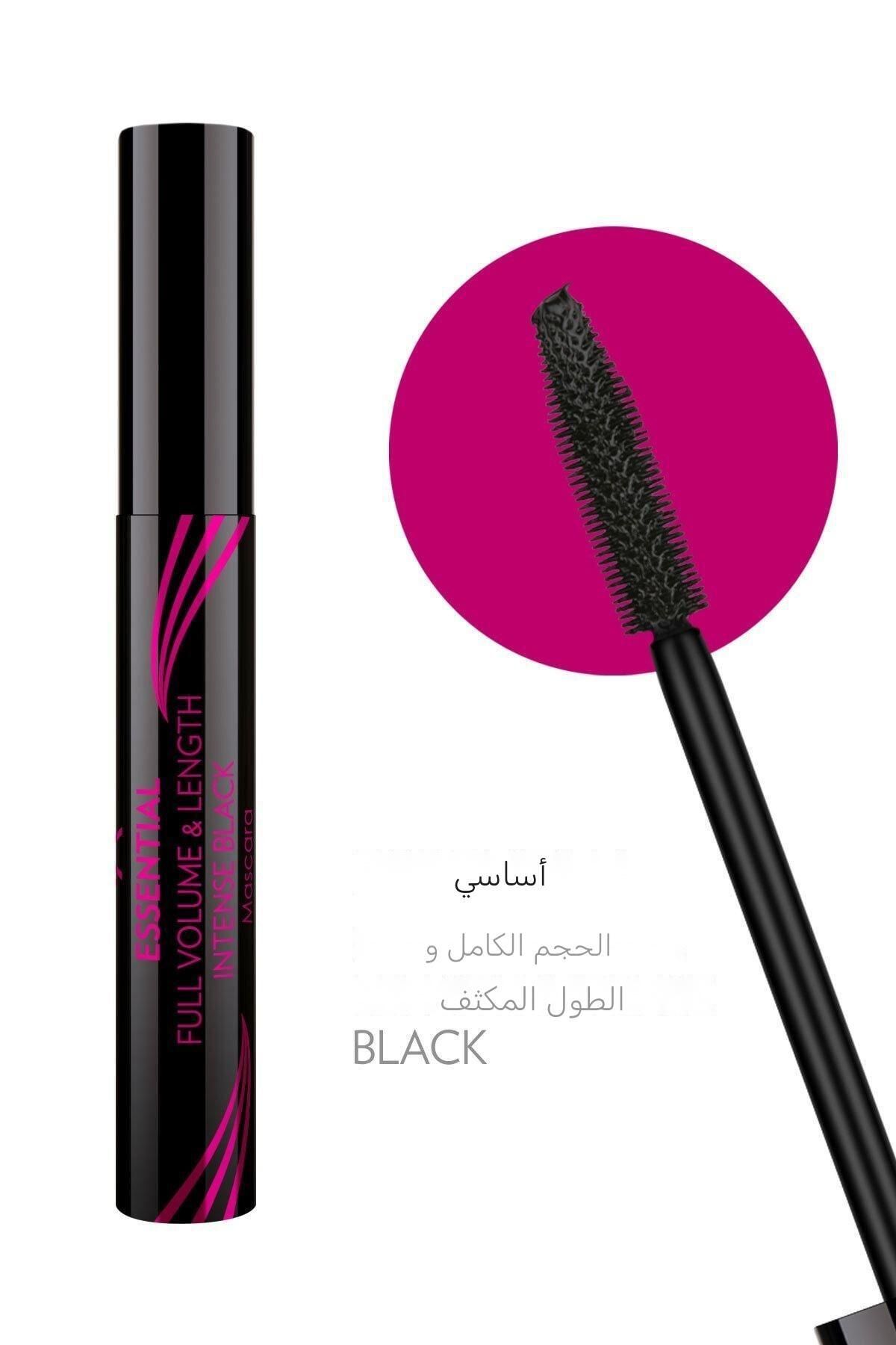 Golden Rose-Essential Full Volume Length Intense Black Mascara Volumizing Mascara with Castor Oil 9 ml 3