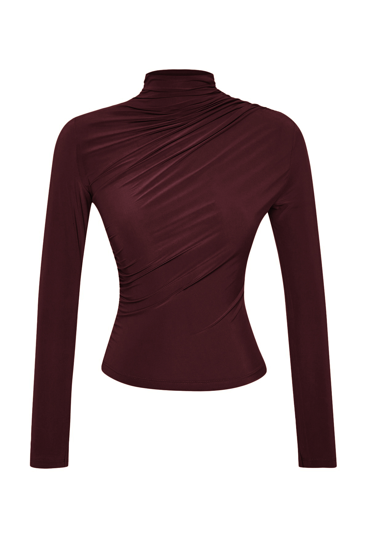 Trendyolmilla  Kahverengi Büzgülü Kare Yaka Vücuda Oturan Esnek Örme Bluz TWOSS24BZ00487 - Görsel 8