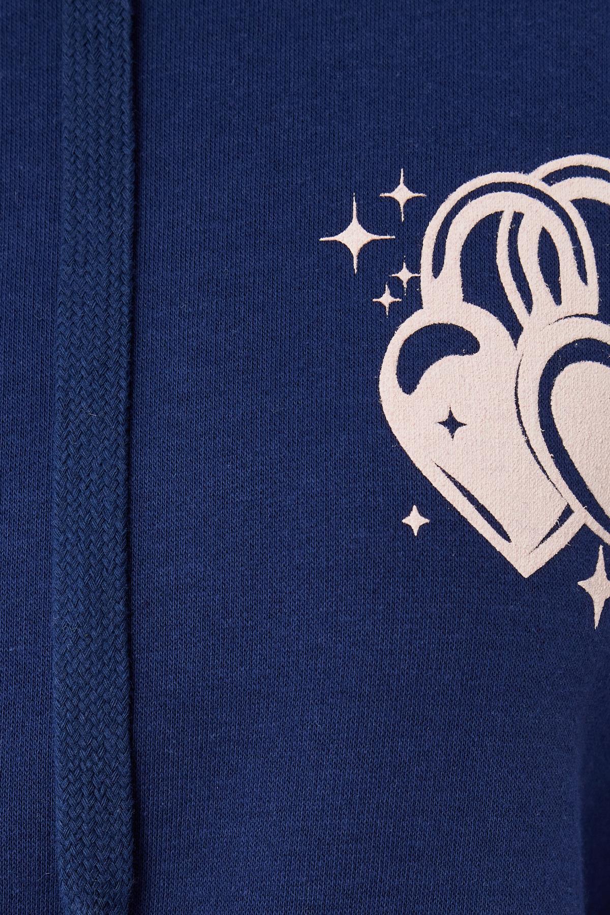 سویشرت زنانه آبی سرمه ای کوتونKoton | 5WAL10559IK اورجینال - تصویر 6