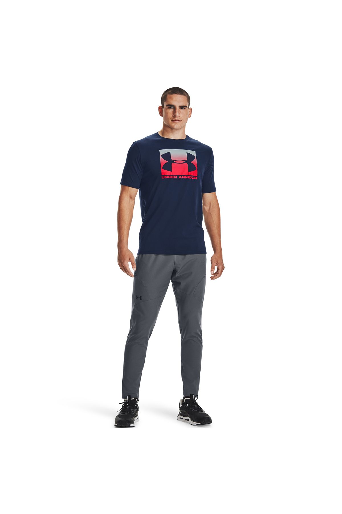 تی شرت ورزشی آبی مردانه آستین کوتاه ورزشیTYLE BOXED UA 1329581 408 Under Armour