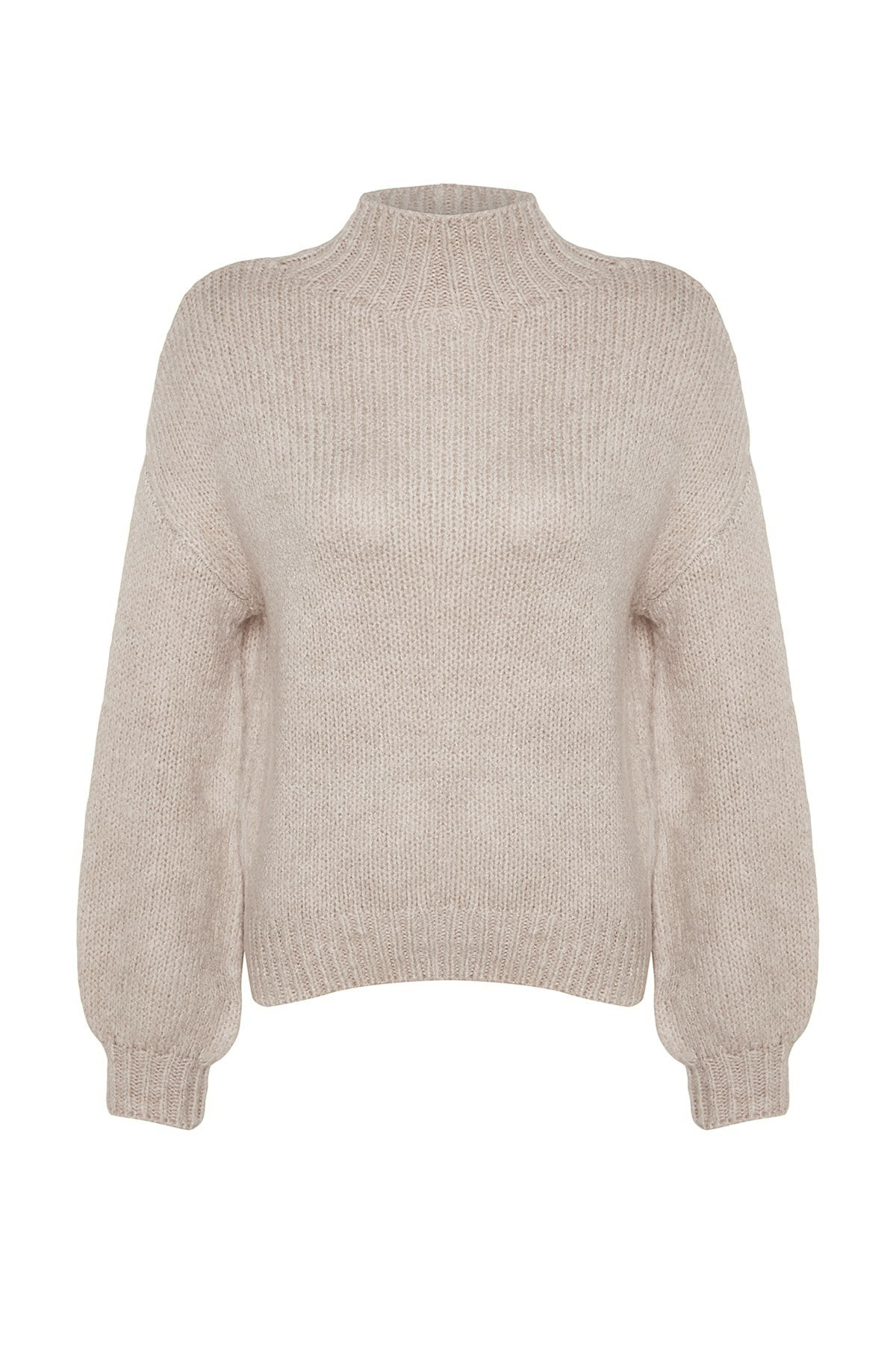 Trendyolmilla  Taş Yumuşak Dokulu Kalın Bisiklet Yaka Triko Kazak TWOAW24KZ00290 - Görsel 6