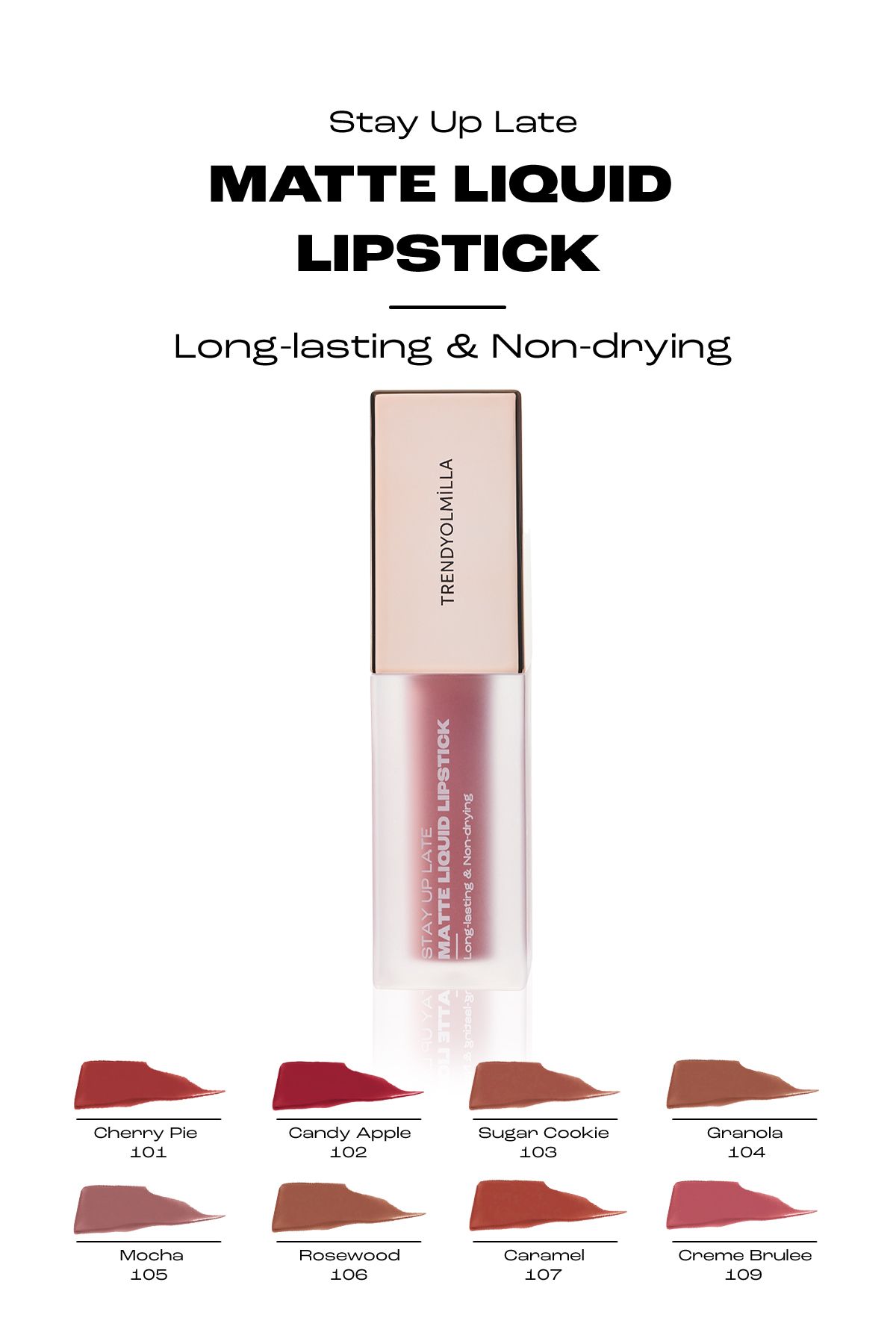 Trendyolmilla Beauty-8 Hours Lasting - Non-Drying Lip Liquid Matte Lipstick Cherry Pie Tkzaw25Rj0000 2