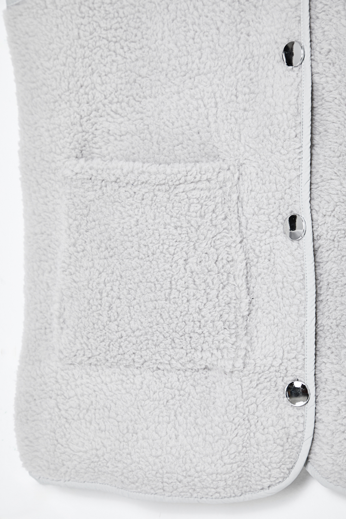 Trendyol Collection-Graue bequeme Plüschweste – dick mit Taschen TWOAW25YE00093 7