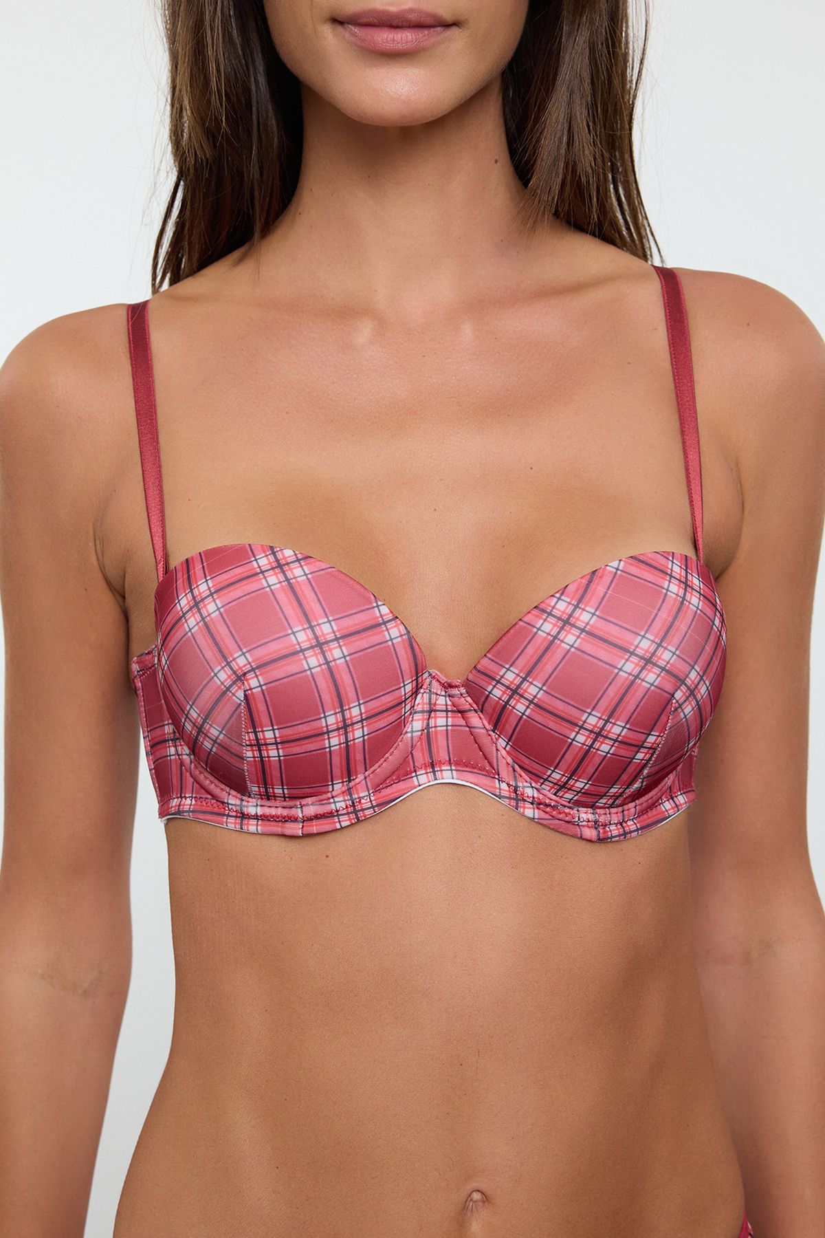 Trendyol Collection-Extra Padded Red Rope Strap T-Shirt Bra - Thmaw21Su0058 3