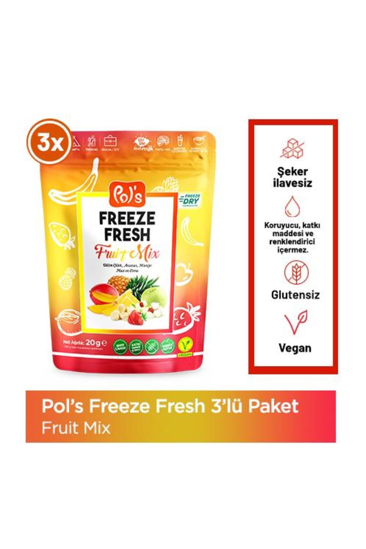 Freeze Fresh Fruit Mix 20 G X 3 Adet