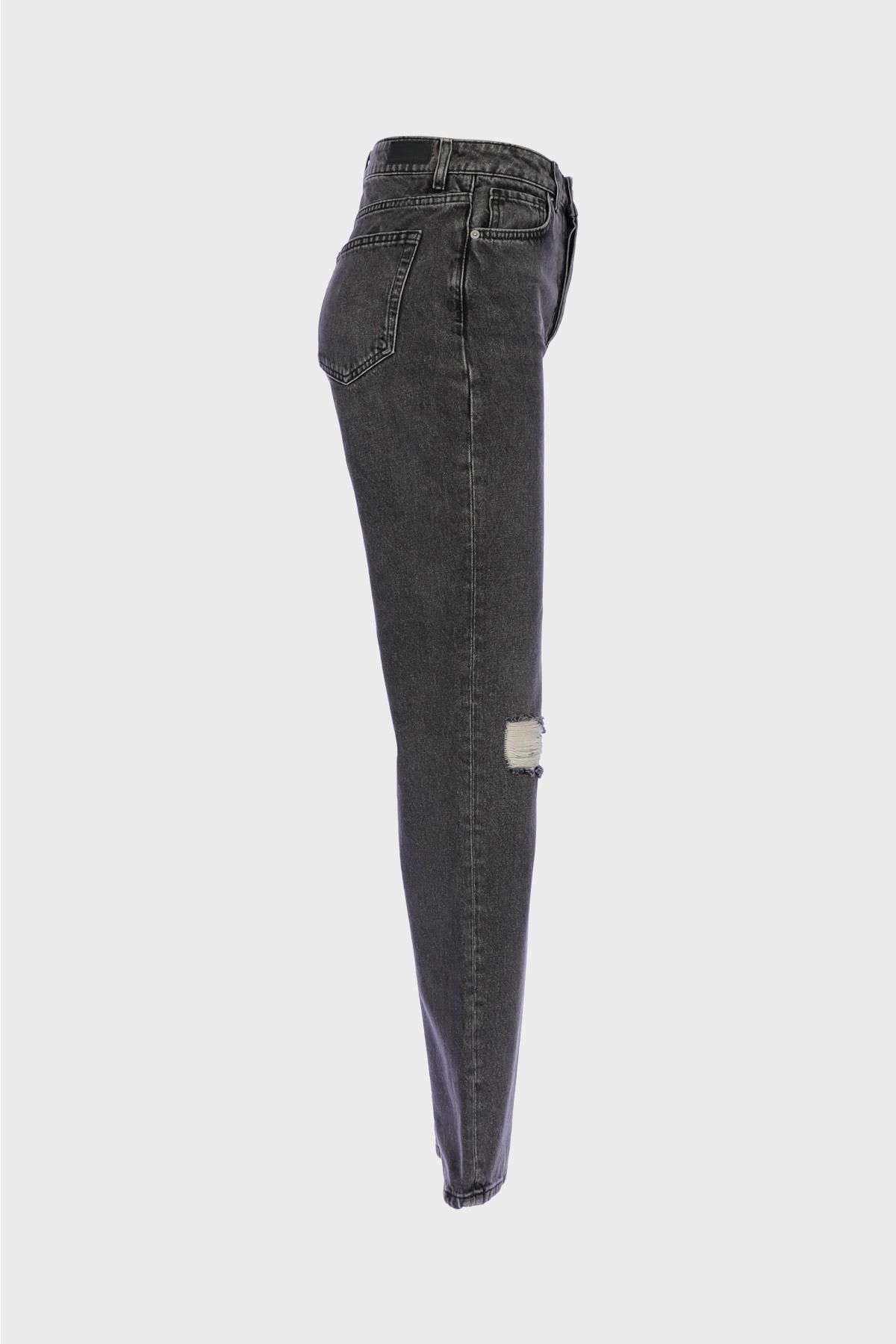CROSS JEANS-Weslie High Waist Anthracite Wideleg Jeans with String Outwears and Buttons C 4530-080 4
