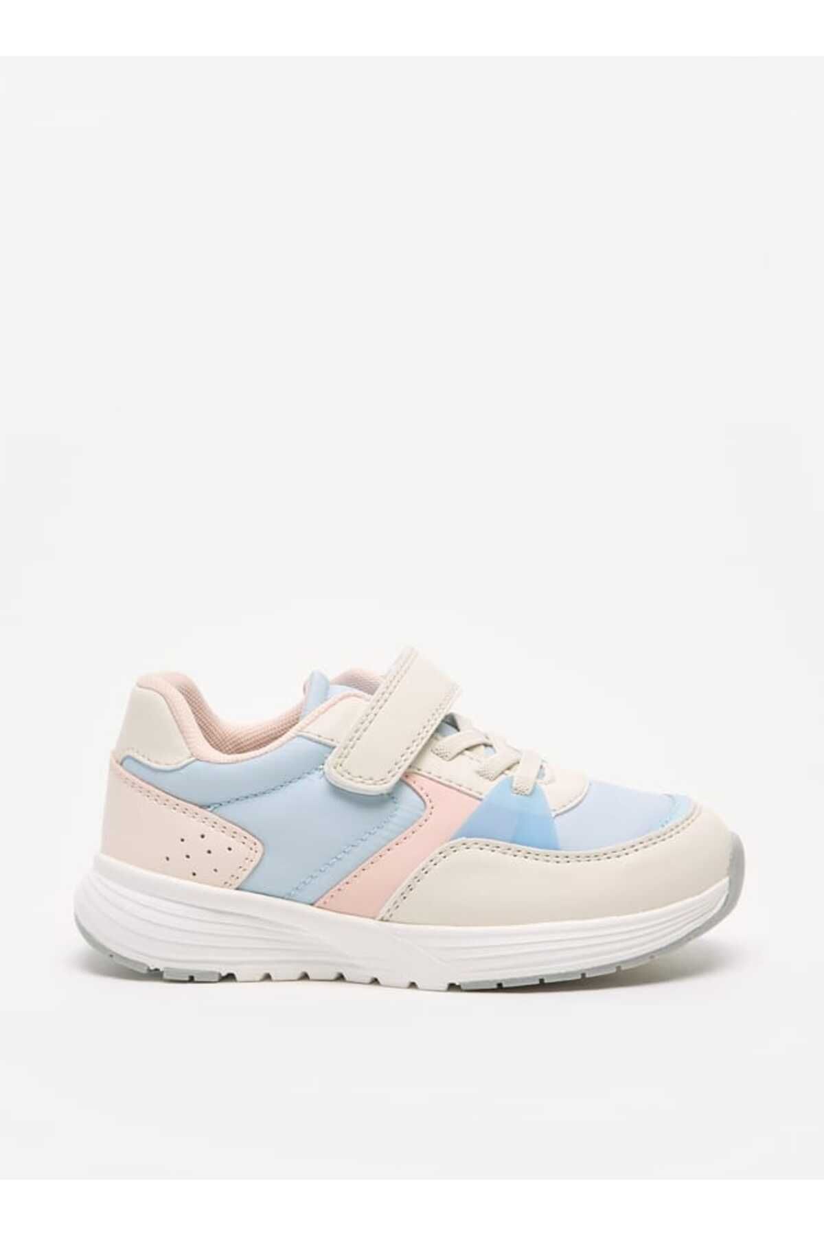 Juniors-Colourblock Sneakers with Hook and Loop Closure 3