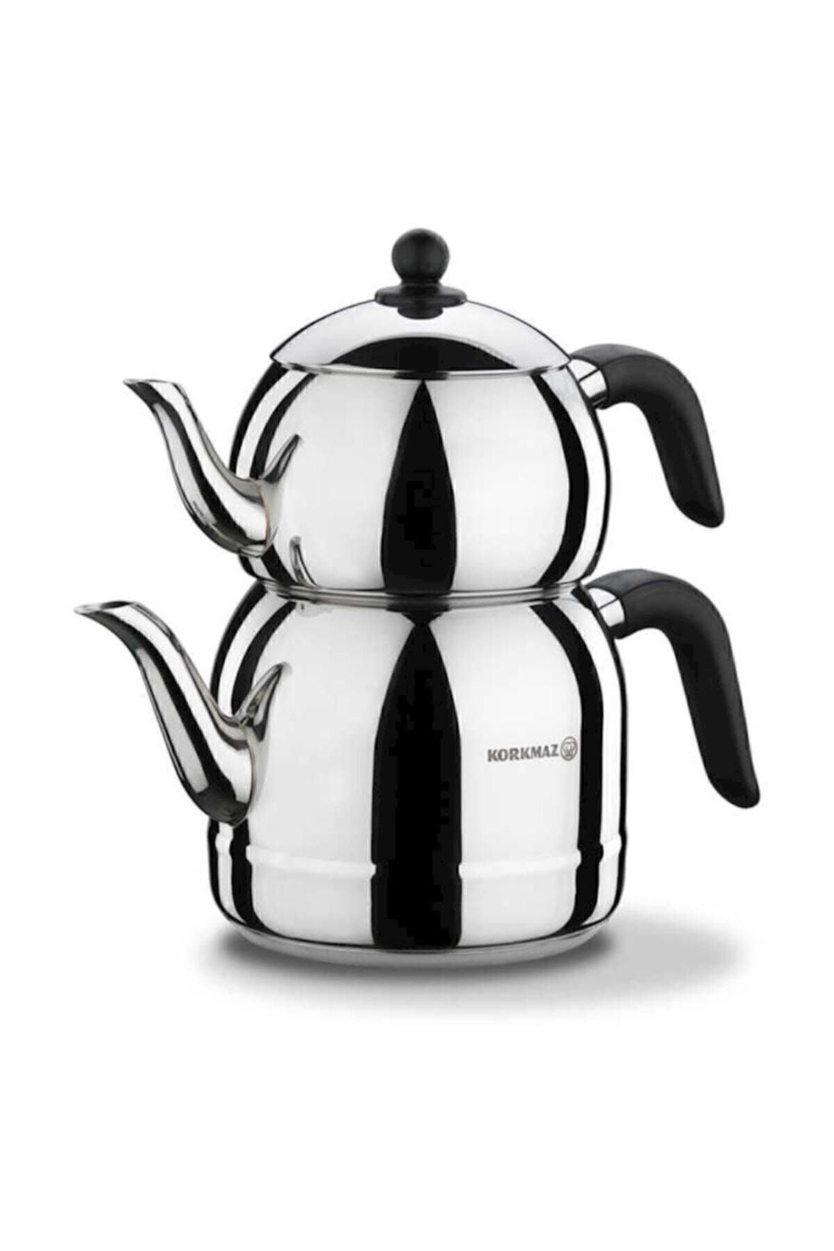 KORKMAZ-Black A194 Retro Teapot Set 1