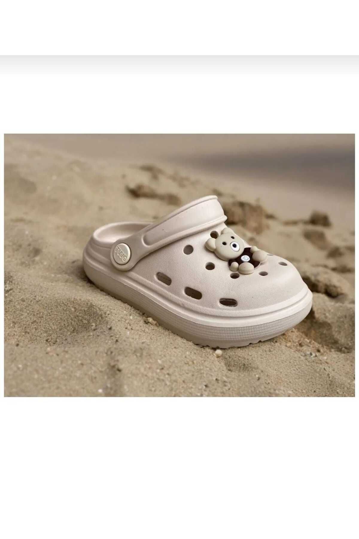 BAYRAMOĞLU KUNDURA-Byk 313 Beige Children's Non-Slip Eva Garden Sea Beach Slippers 3