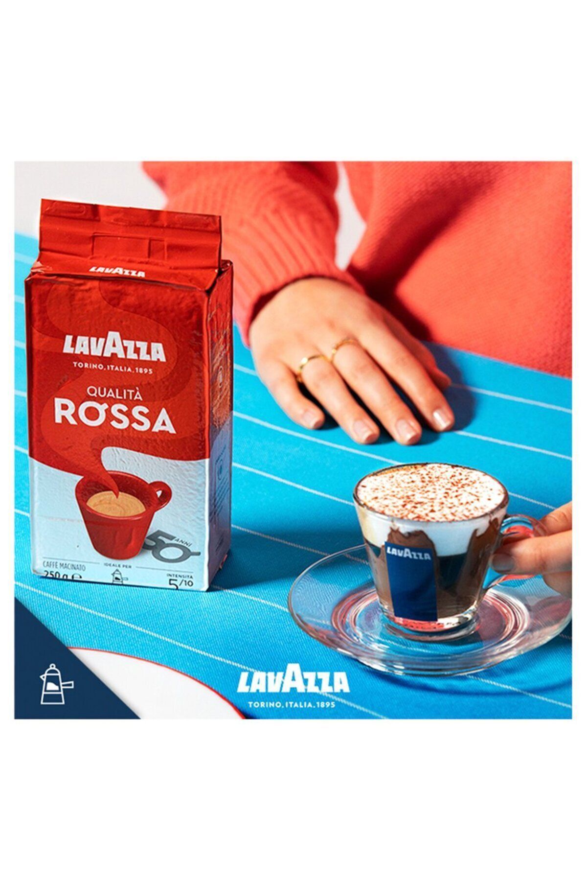 LavAzza-Qualita Rossa Vacuum Ground Filter Coffee 250 Gr X 2 Pieces 6
