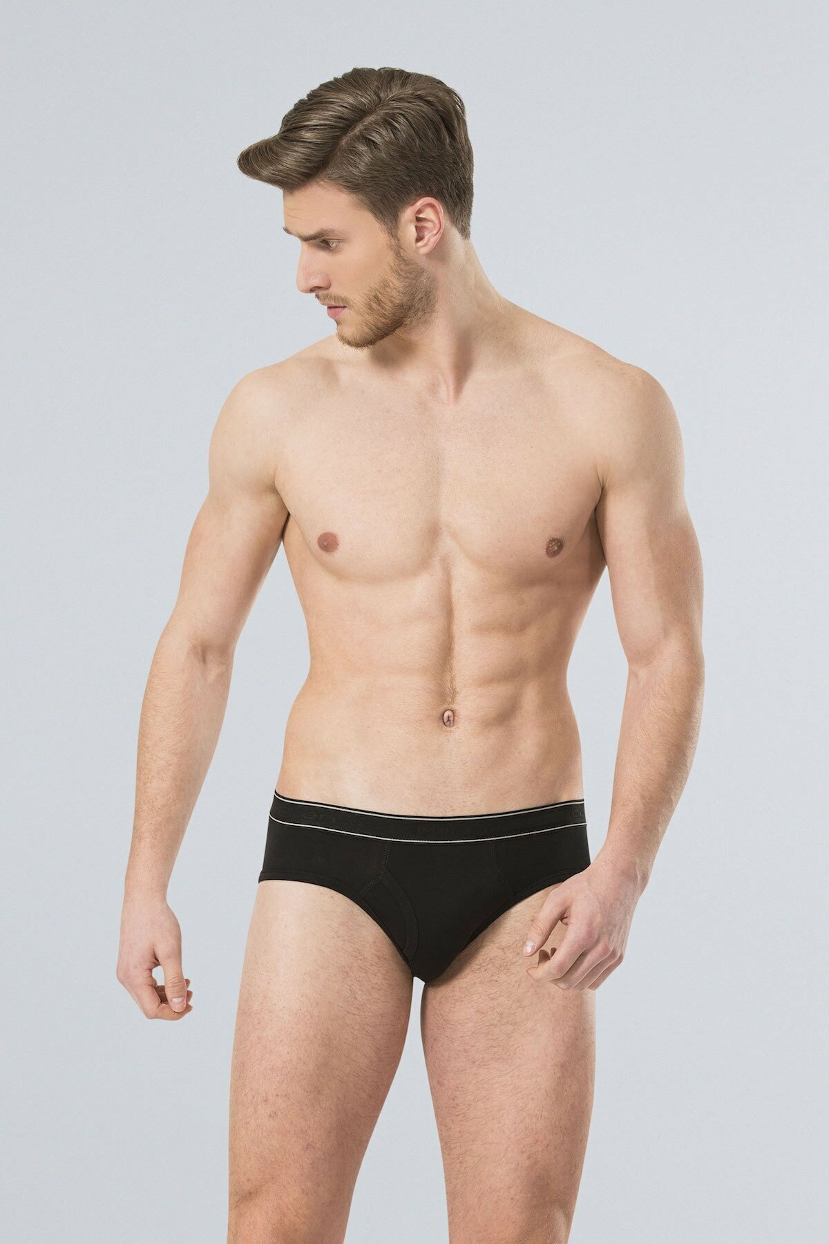 TÜREN-Black Lycra Men's Slip 166 - Low Waist 2