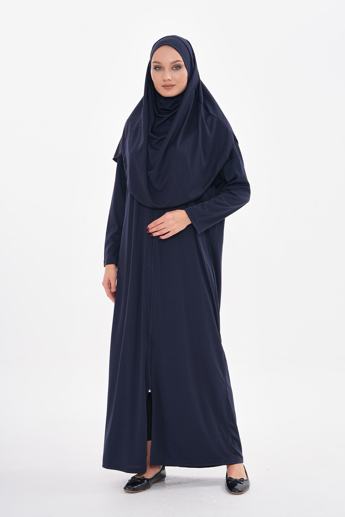 medipek-One-Piece Prayer Dress with Zippered Hijab 1