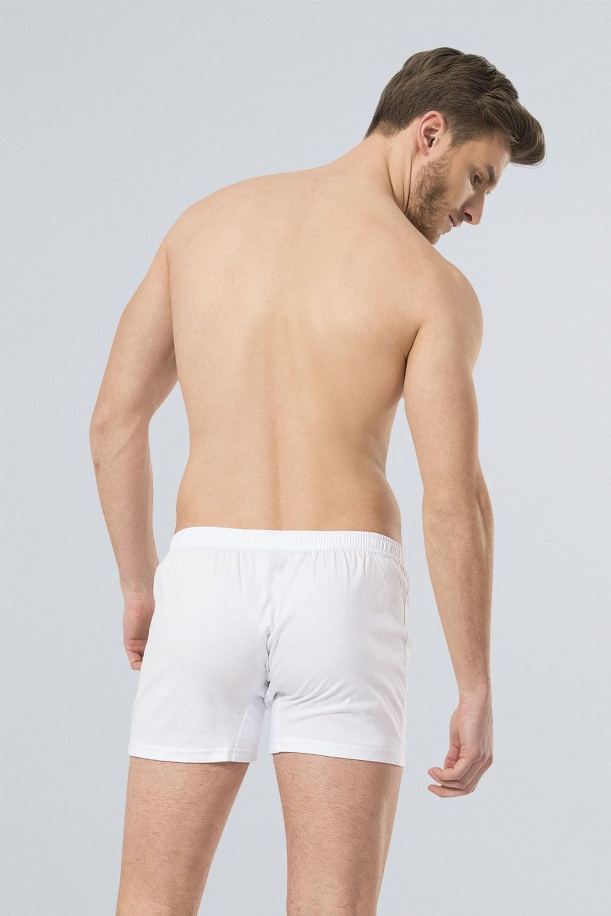 TÜREN-186 White 2-Piece Men's Button Boxers 4