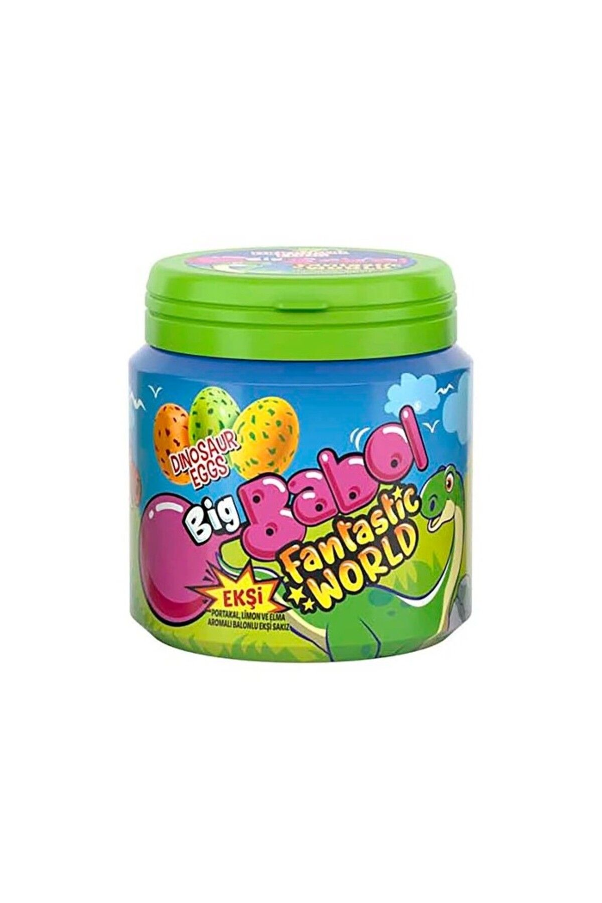 Vivident Big Babol Fantastic World Portakal, Limon ve Elma Aromalı Ekşi Sakız 90g