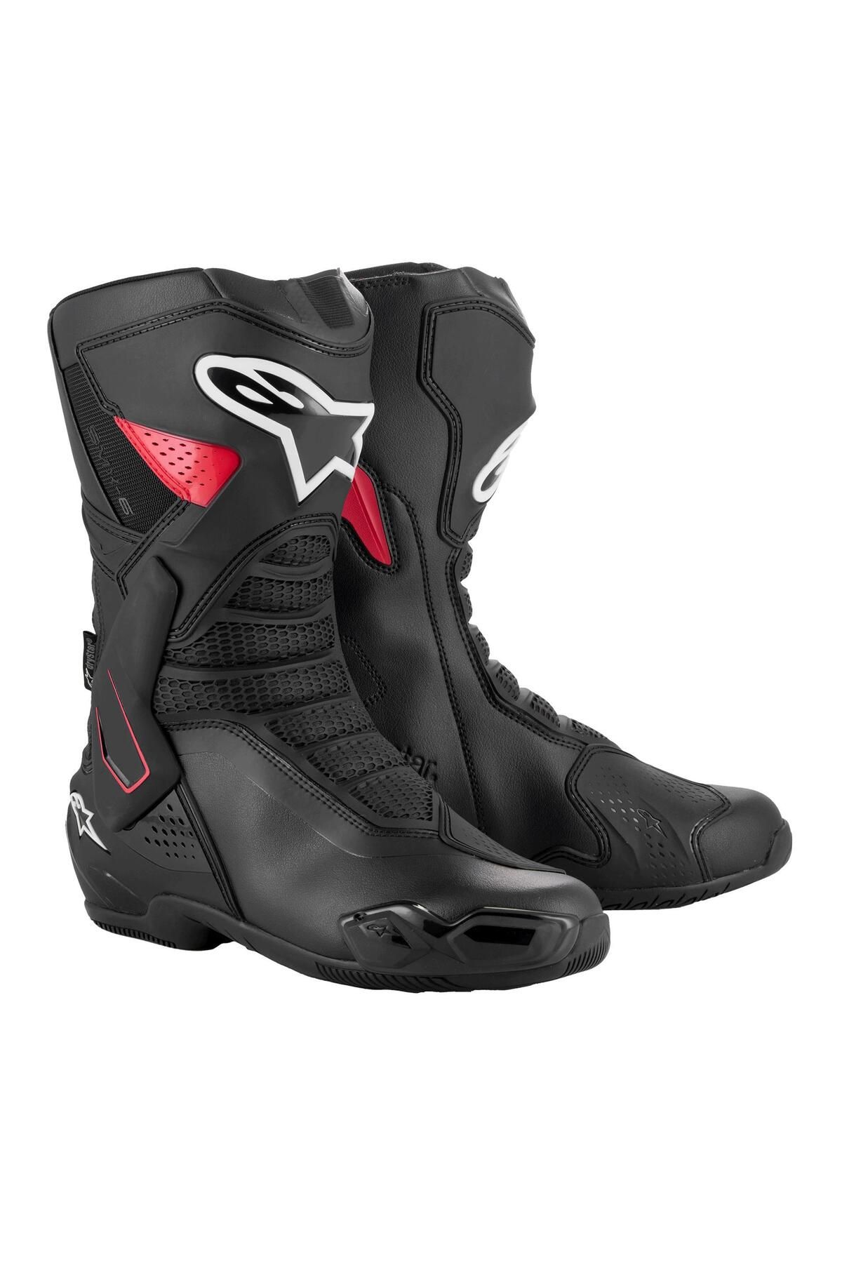 Alpinestars Smx-6 V3 Ds Wp Korumalı Motosiklet Botu Siyah / Kırmızı