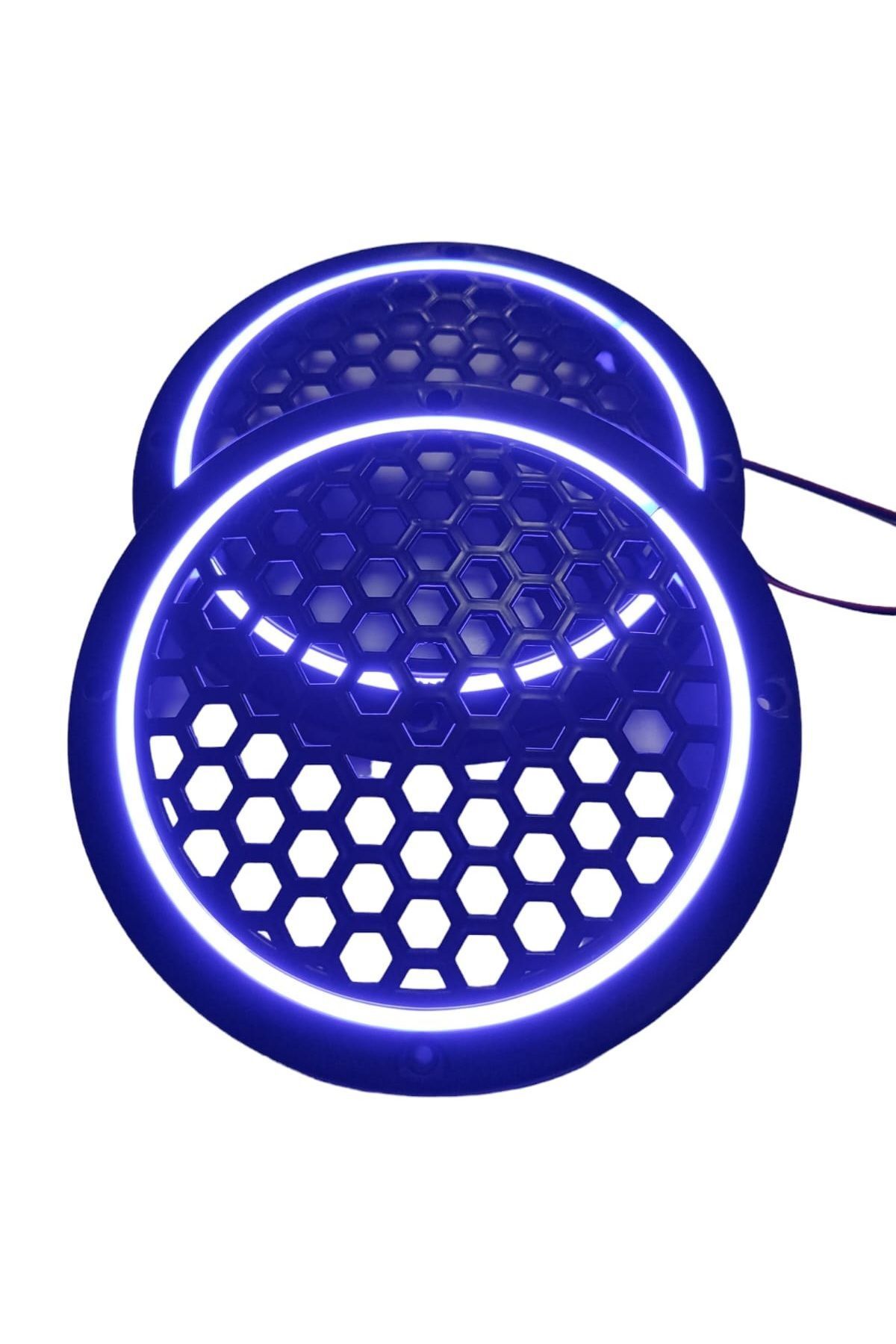 woodhub 20CM MAVİ NEON LEDLİ HOPARLÖR KAPAĞI